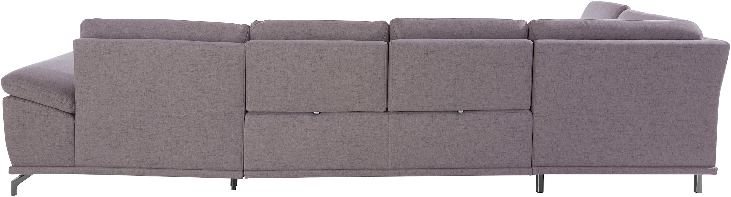 Places of Style Wohnlandschaft »Costello U-Form, B: 363 cm mit Sitztiefen-, Armteilverstellung &«, 3 Nierenkissen, optional Bettfunktion & Bettkasten