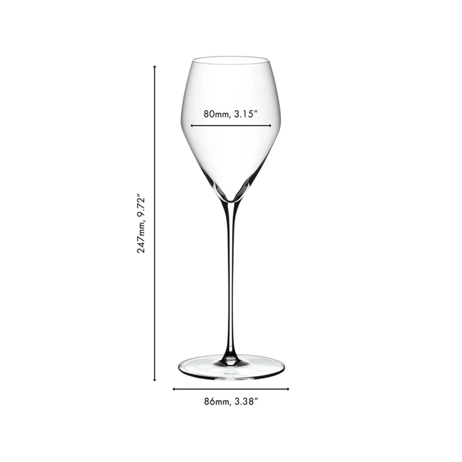 RIEDEL THE WINE GLASS COMPANY Champagnerglas »Champagner Weingläser Veloce 327 ml 6er Set transparent«
