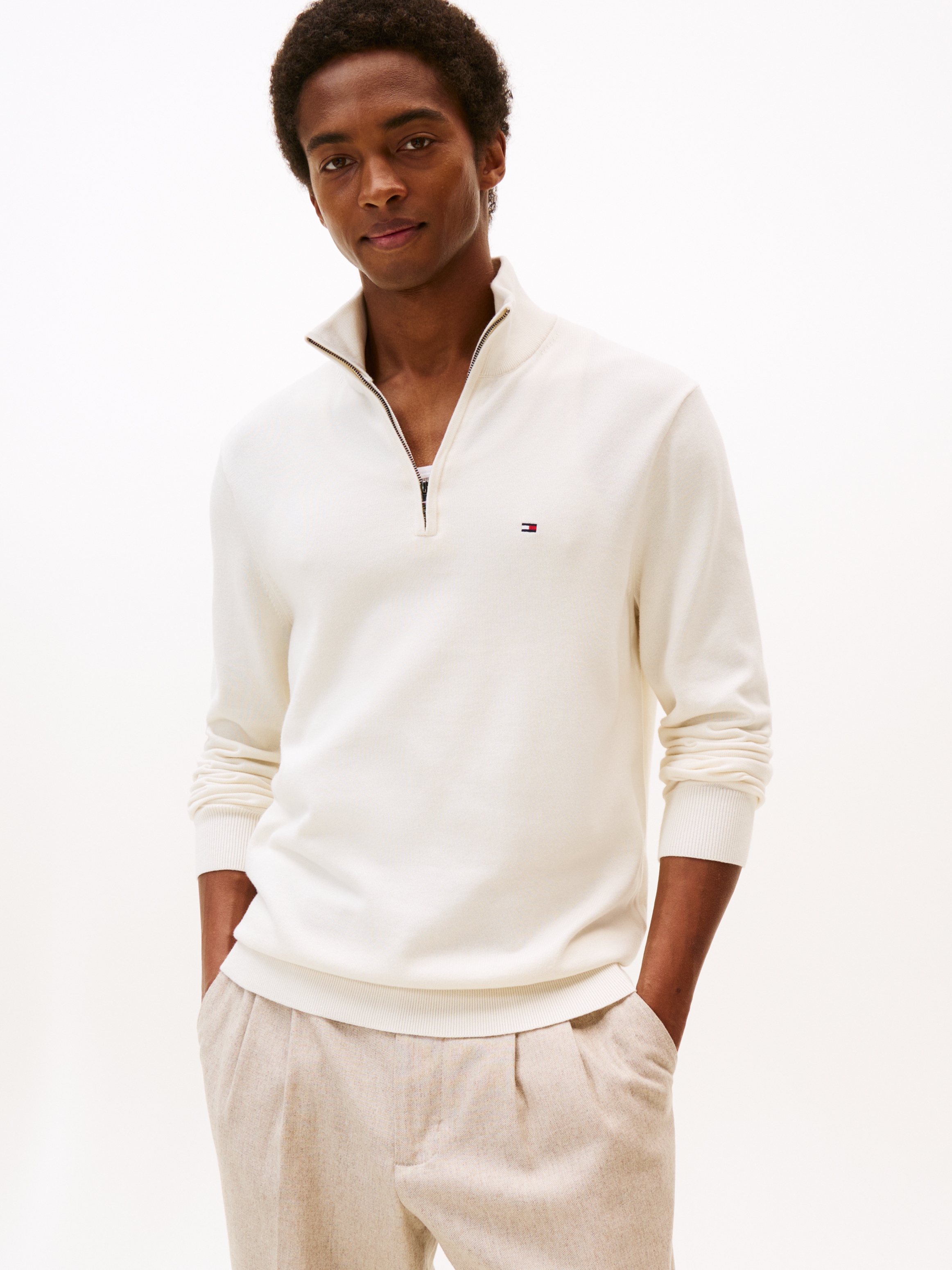 Tommy Hilfiger Troyer »ESSENTIAL COTTON ZIP MOCK«