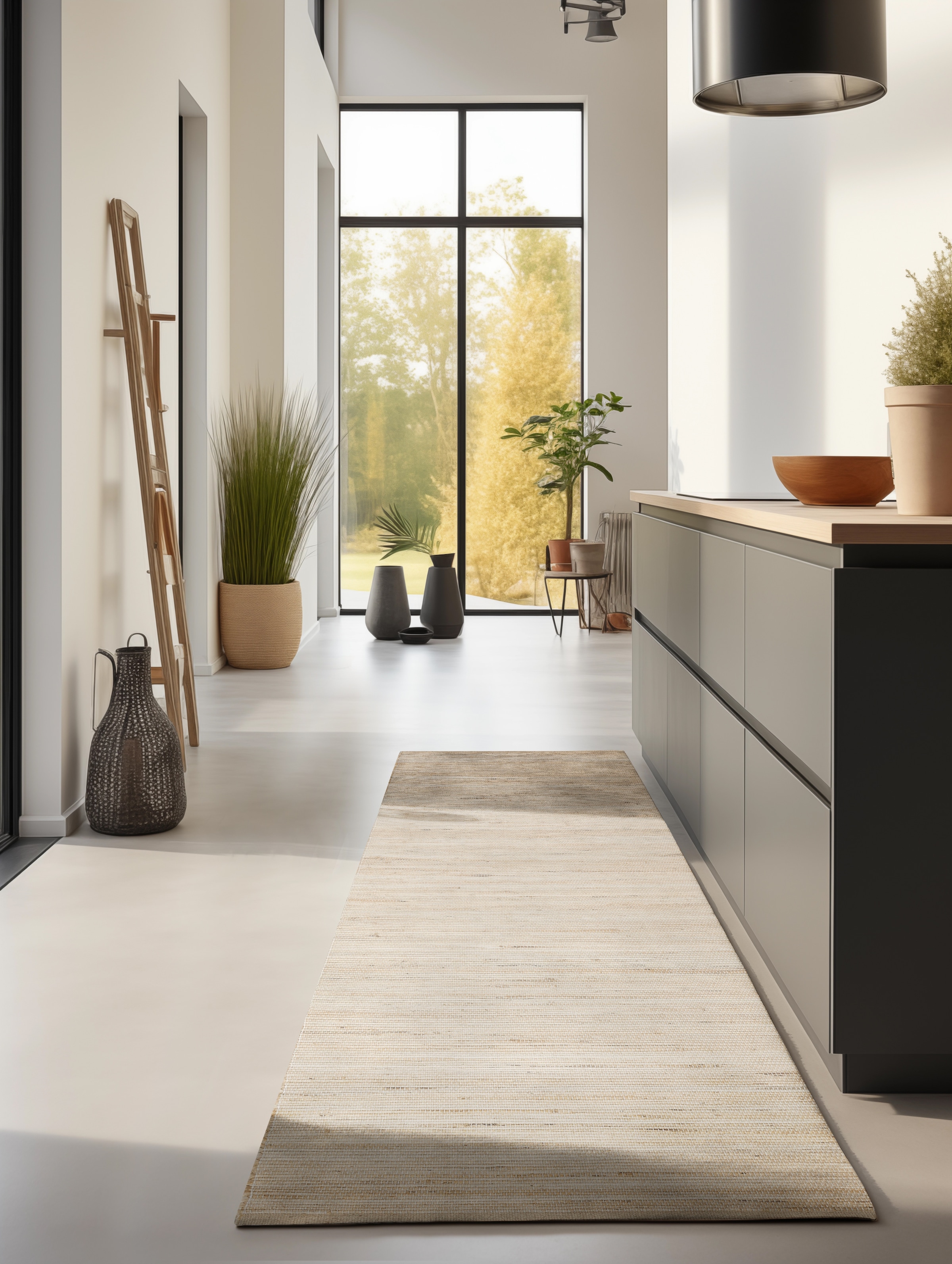 HANSE Home Teppich »Dhaka Juteteppich«, rechteckig, 5 mm Höhe, Läufer, handgewebt, Jute, Wolle, Natur, Wohnzimmer, Flur, Klassisch