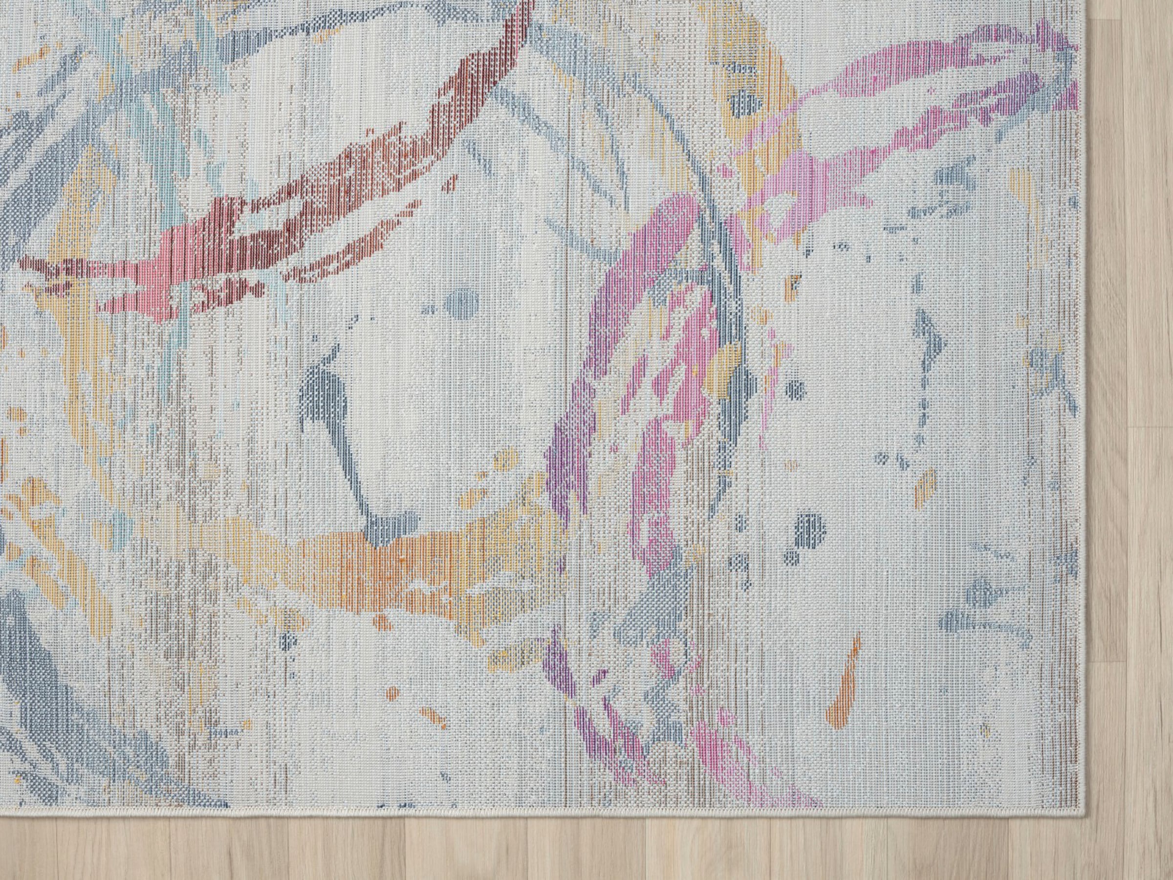 Myflair Möbel & Accessoires Teppich »Aurora 5« rechteckig 2 mm Höhe Flachgewebe, im modernem Used Look, superflach, weich durch Microfaser