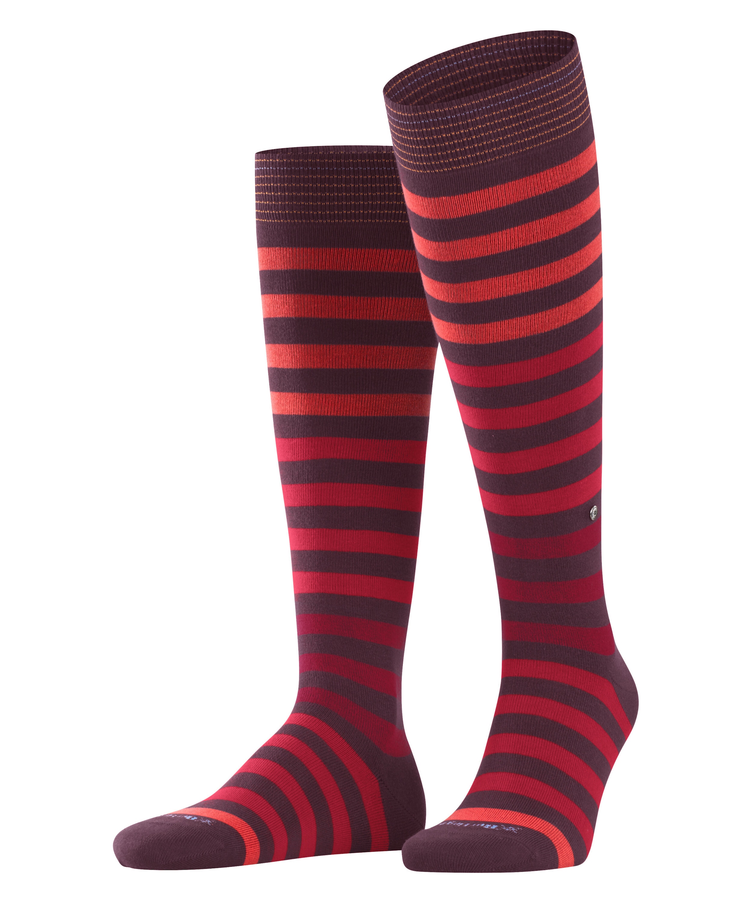 Burlington Herren Kniestrümpfe »Blackpool« gestreift in rot, Größe 40-46