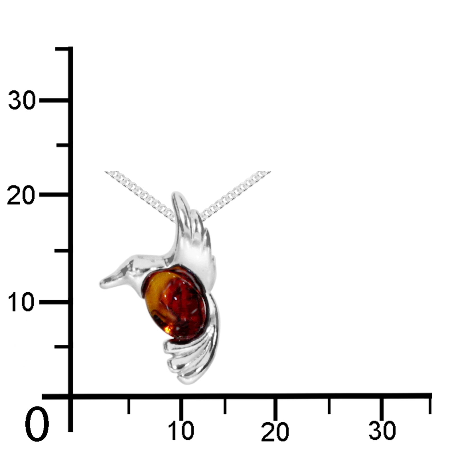 OSTSEE-SCHMUCK Kette mit Anhänger »- Gleiter-Kolibri - Silber 925/000 - Bernstein«