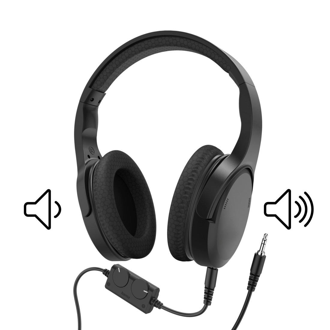 Hama HiFi-Kopfhörer »TV-Kopfhörer (6 m langes Kabel, getrennte Lautstärke links u. rechts)« nicht vorhanden Freisprechfunktion