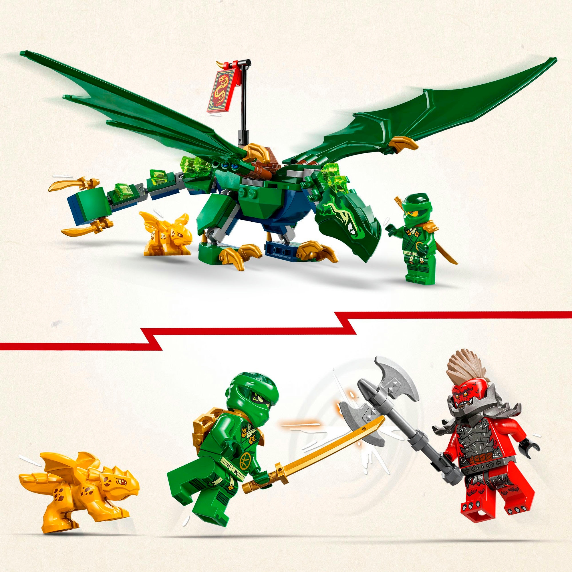LEGO® Konstruktionsspielsteine »Lloyds grüner Walddrache (71829), LEGO Ninjago«, (128 St.), Made in Europe