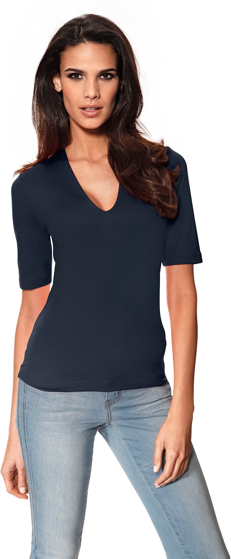 heine V-Shirt »V-Shirt«, (1 tlg.)