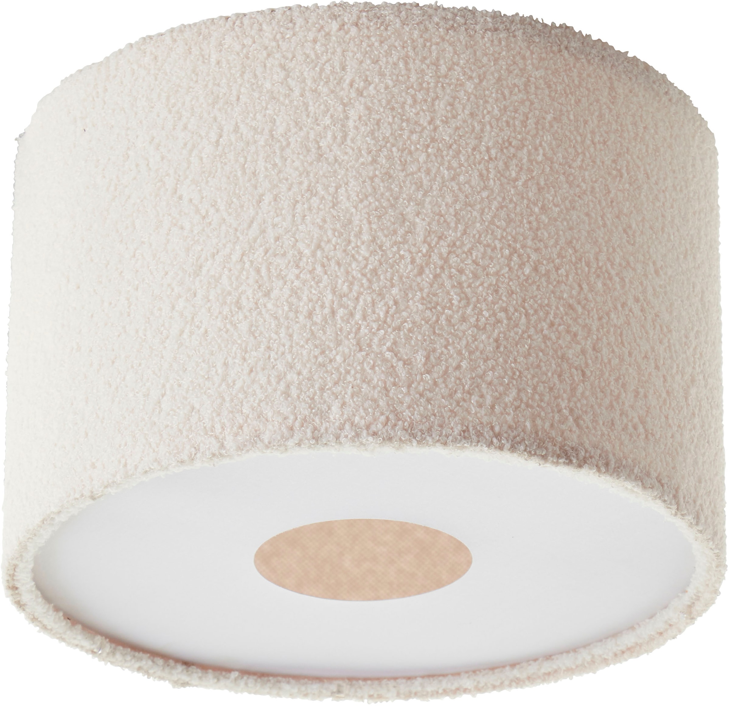 LeGer Home by Lena Gercke Deckenleuchte »Debora«, 2 flammig, Teddy-Stoff, Ø 35 cm, E27, beige