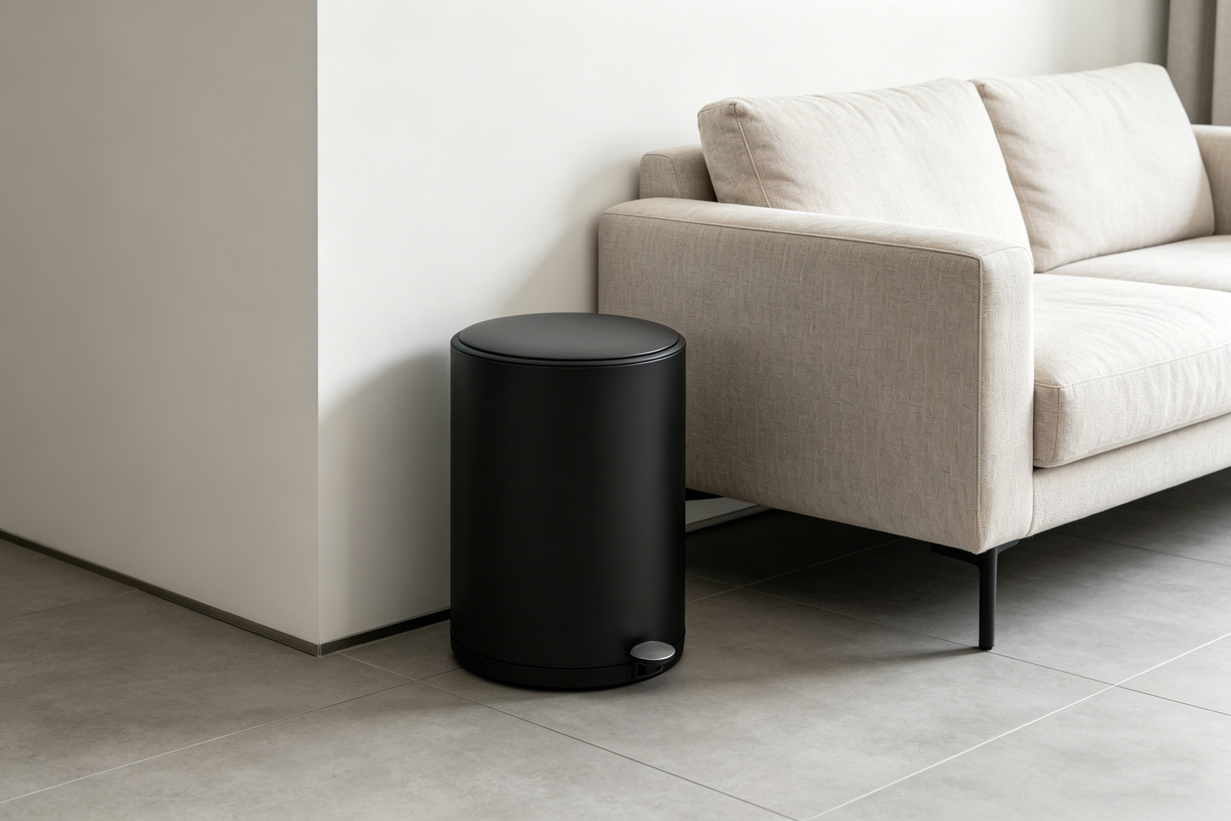 OTTO home Mülleimer »Lennu, Soft Close, versteckter Griff« 1 Behälter moderner Treteimer für Küche oder Bad, Abfalleimer mit Deckel