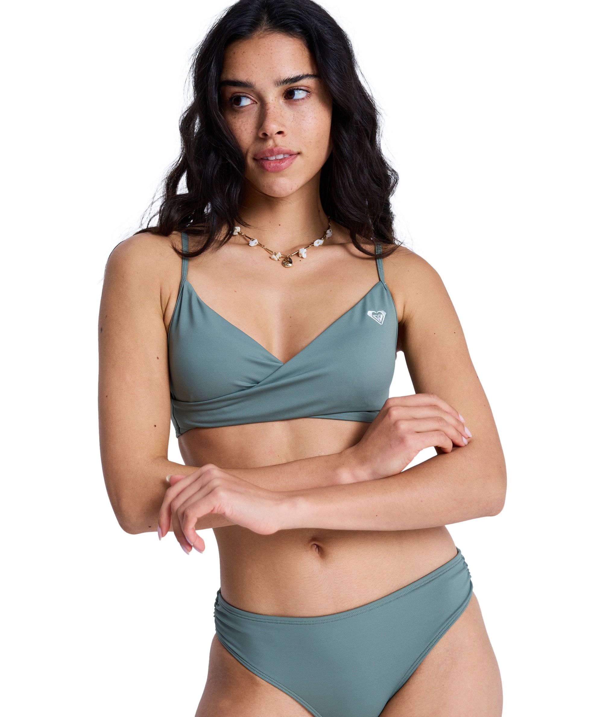 Roxy Bustier-Bikini-Top »SD ESHORT SLEEVEENTIALS WRAP BRA« mit Triangel-Schnitt, schnell trocknendes Material, elastisch