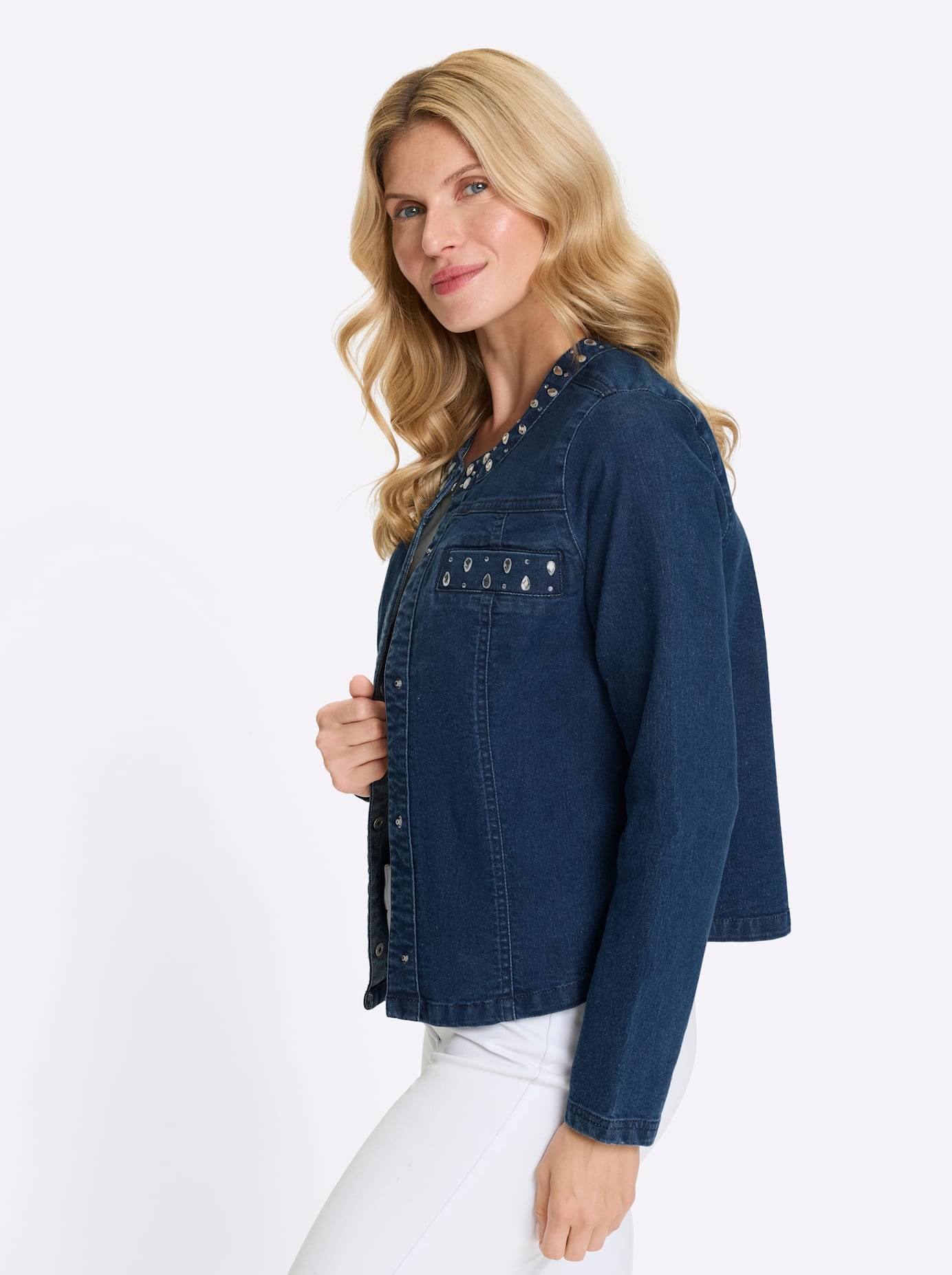 Classic Basics Jeansjacke ohne Kapuze