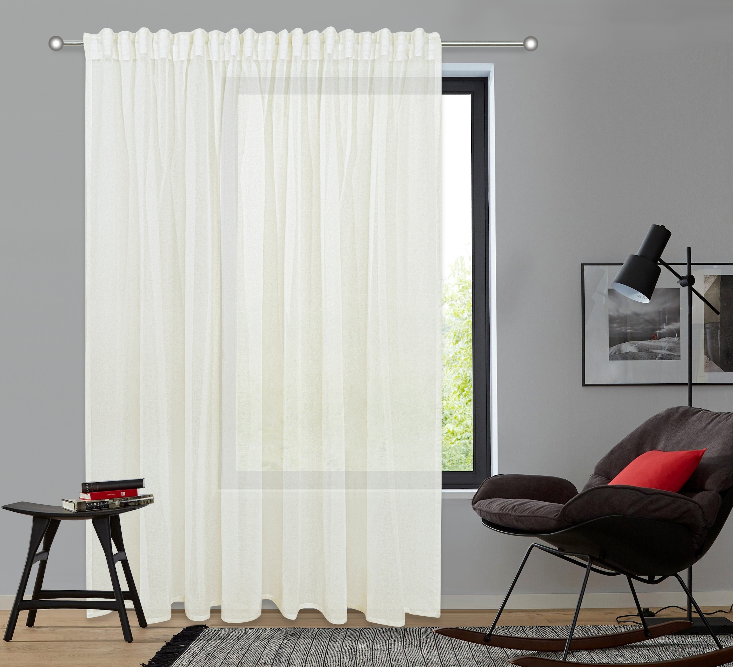 OTTO home Gardine »Dolly, 1 Stück, Multifunktionsband, transparent« Multifunktionsband 1 Stk. tlg. Transparent, Gewebt, Polyester, extra Breite ab 3 Meter