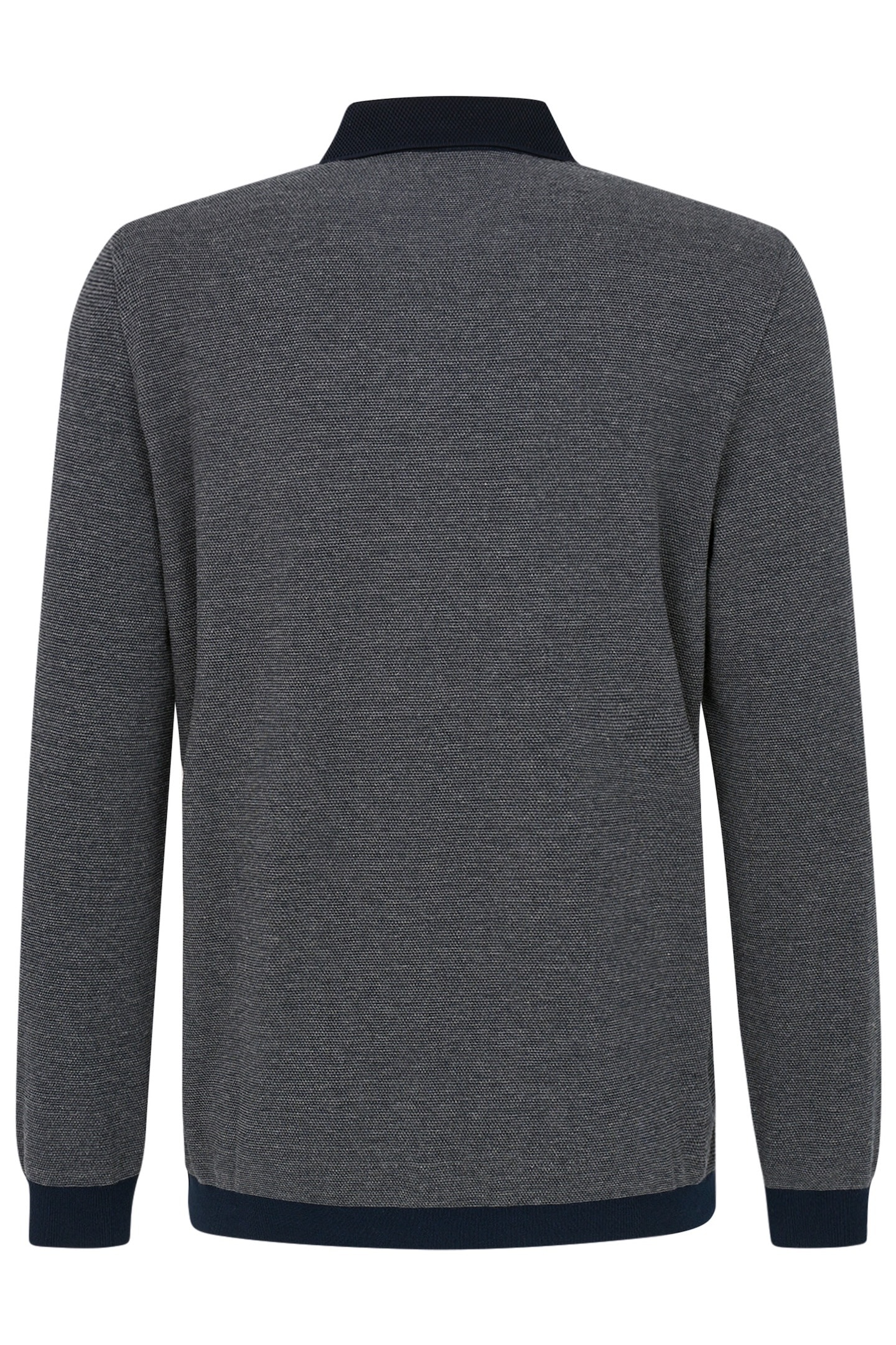 bugatti Langarm-Poloshirt, mit Strukturkragen