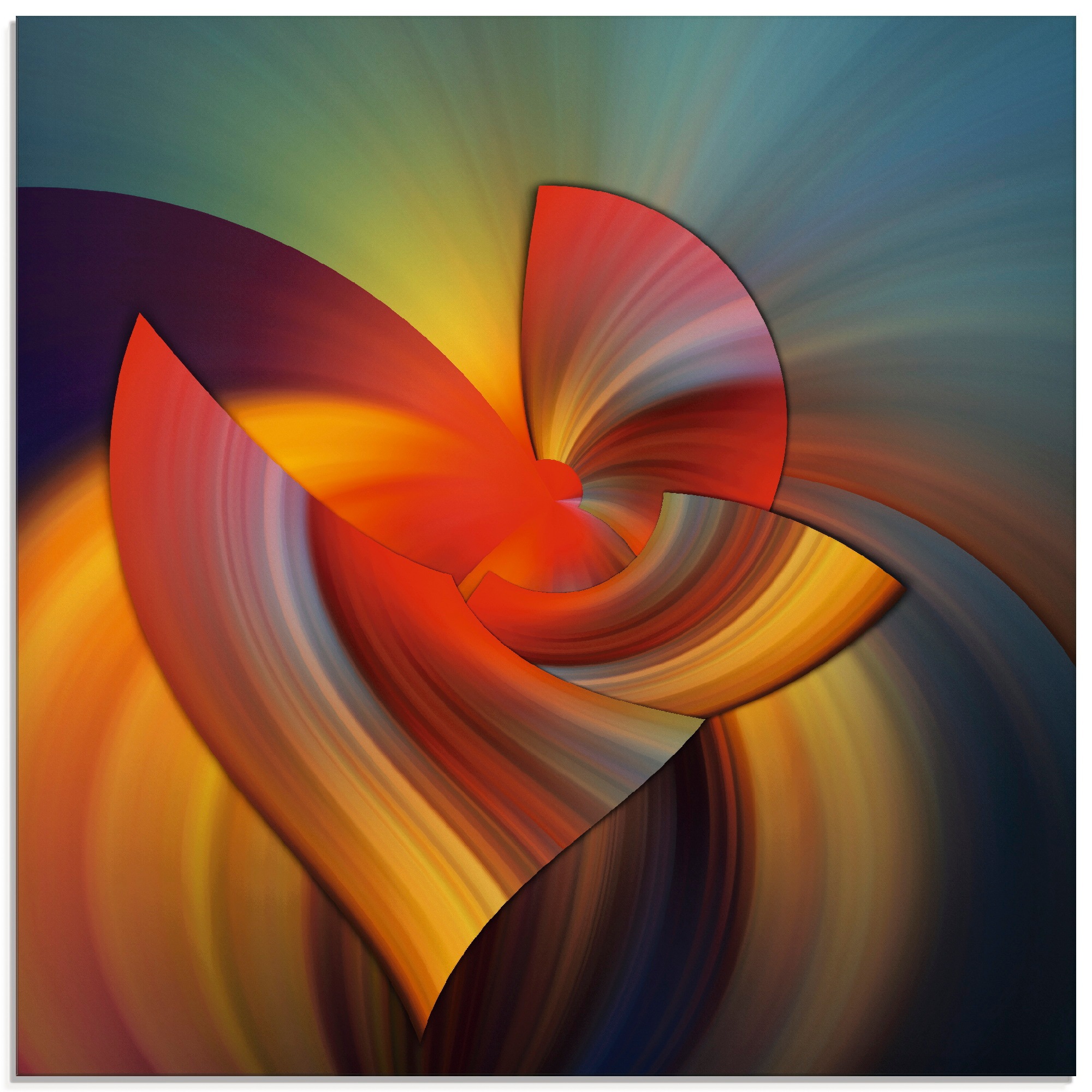 Artland Glasbild »Abstraktes in bunt«, Muster, (1 St.)