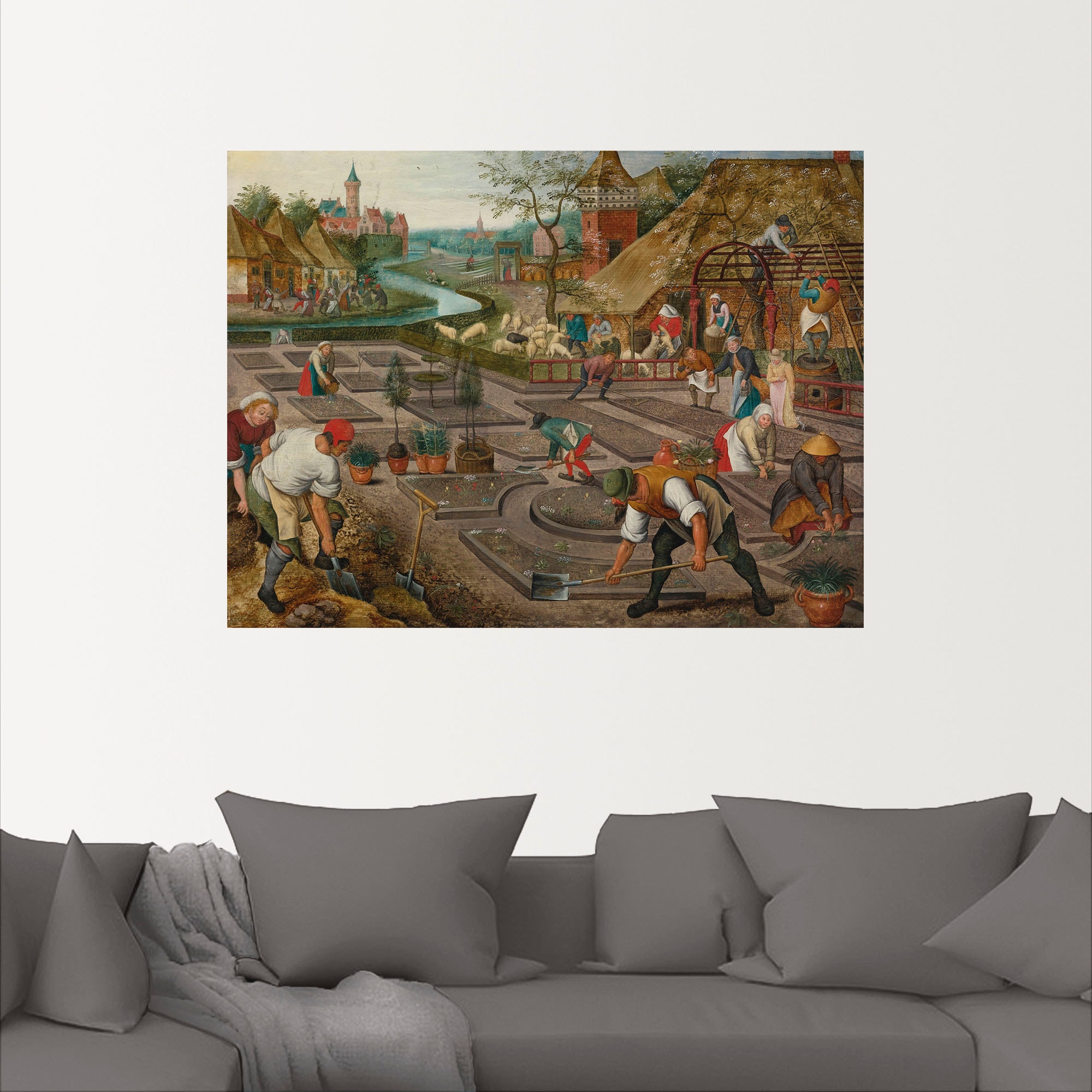 Artland Wandbild »Frühling. Um 1625-30«, Bilder von Berufen, (1 St.), als Alubild, Leinwandbild, Wandaufkleber oder Poster in versch. Größen