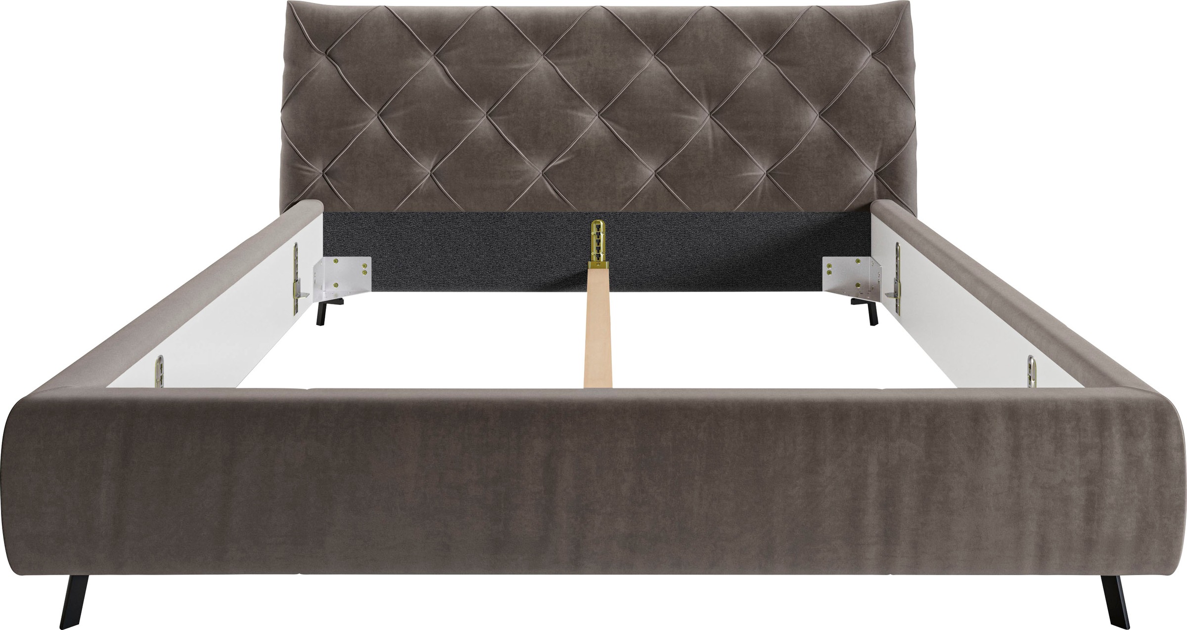 Leonique Polsterbett »Elloree, in 4 Breiten bis 200cm, auch in Leder« Kopfteilhöhe 105 cm, belastbar bis 280 kg, auch in Überlänge 220cm