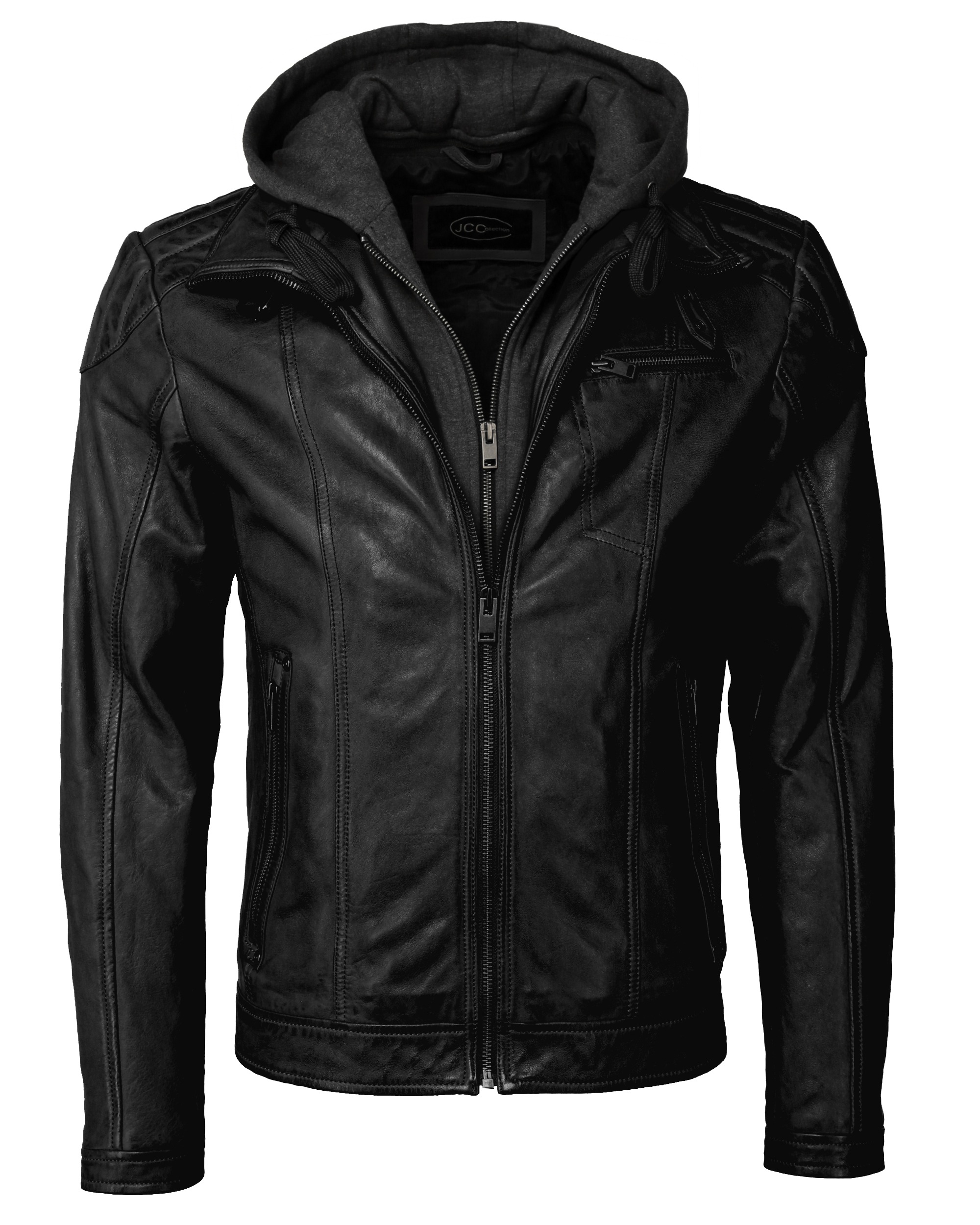 JCC Lederjacke »310-19-222«, Lederjacke mit Kapuze