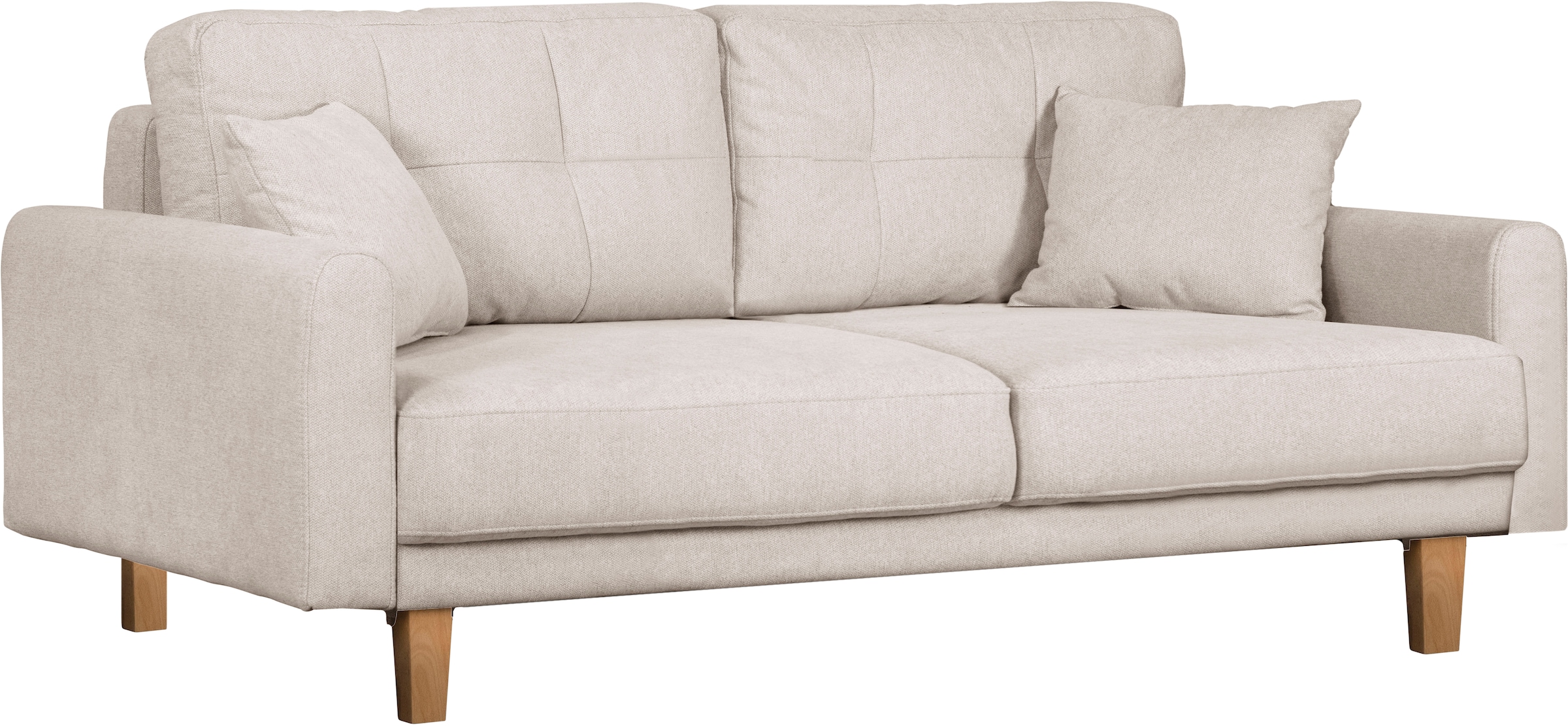 Home affaire 3-Sitzer »TRIPLO optionale Schlafsofa mit Bettkasten, Maße B/T/H: 215/100/89 cm«, Wahlweise Bettfunktion - Liegefläche 145x191 cm, Rücken-, Zierkissen