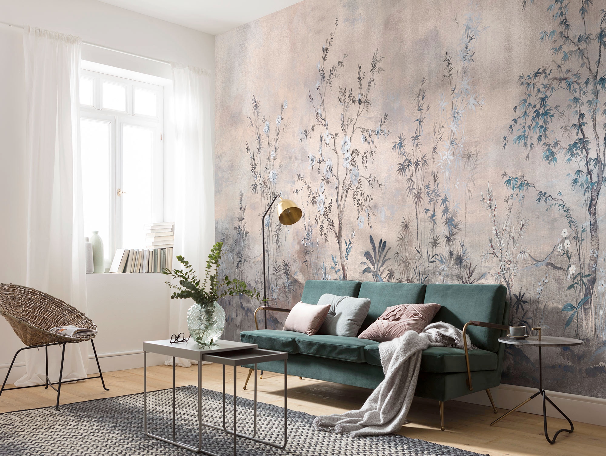 Komar Vliestapete »Digitaldruck Vlies - Mandarin Morning - Größe 900 x 280 cm«, bedruckt, Wohnzimmer, Schlafzimmer
