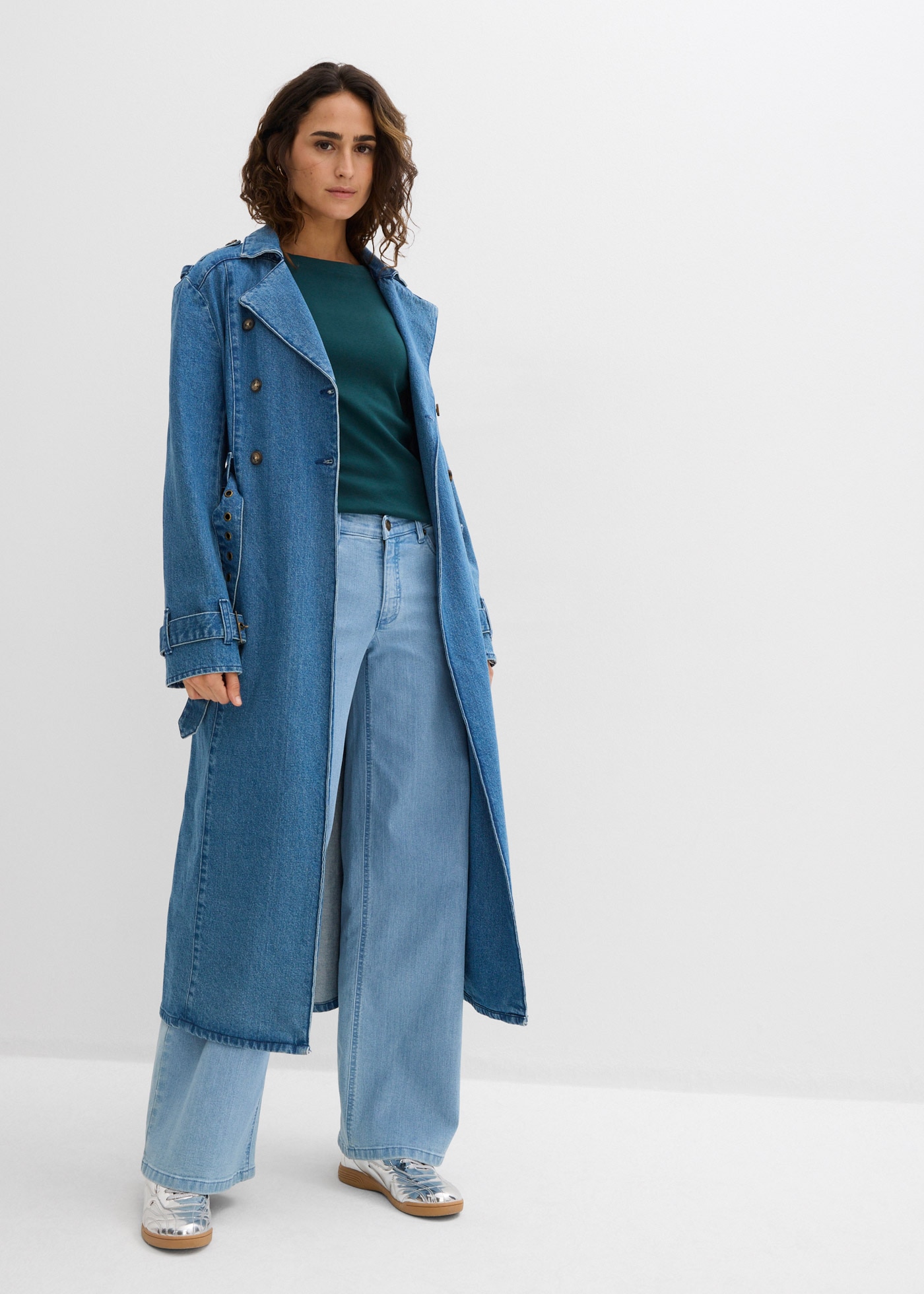 bonprix Langarmshirt eng anliegende Passform, lange Ärmel, Basic-Shirt