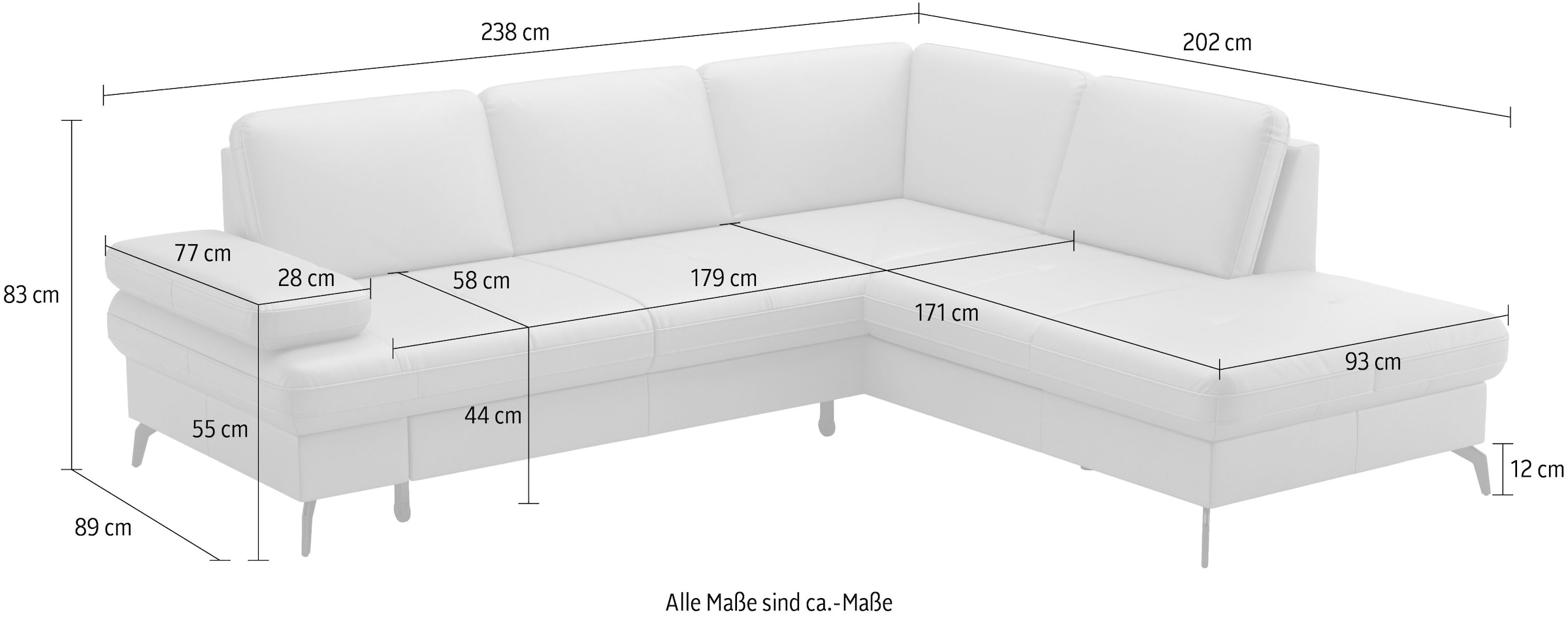 sit&more Ecksofa »Morris Jubi« mit Armteilfunktion & 1 Zierkissen, optional Bettfunktion