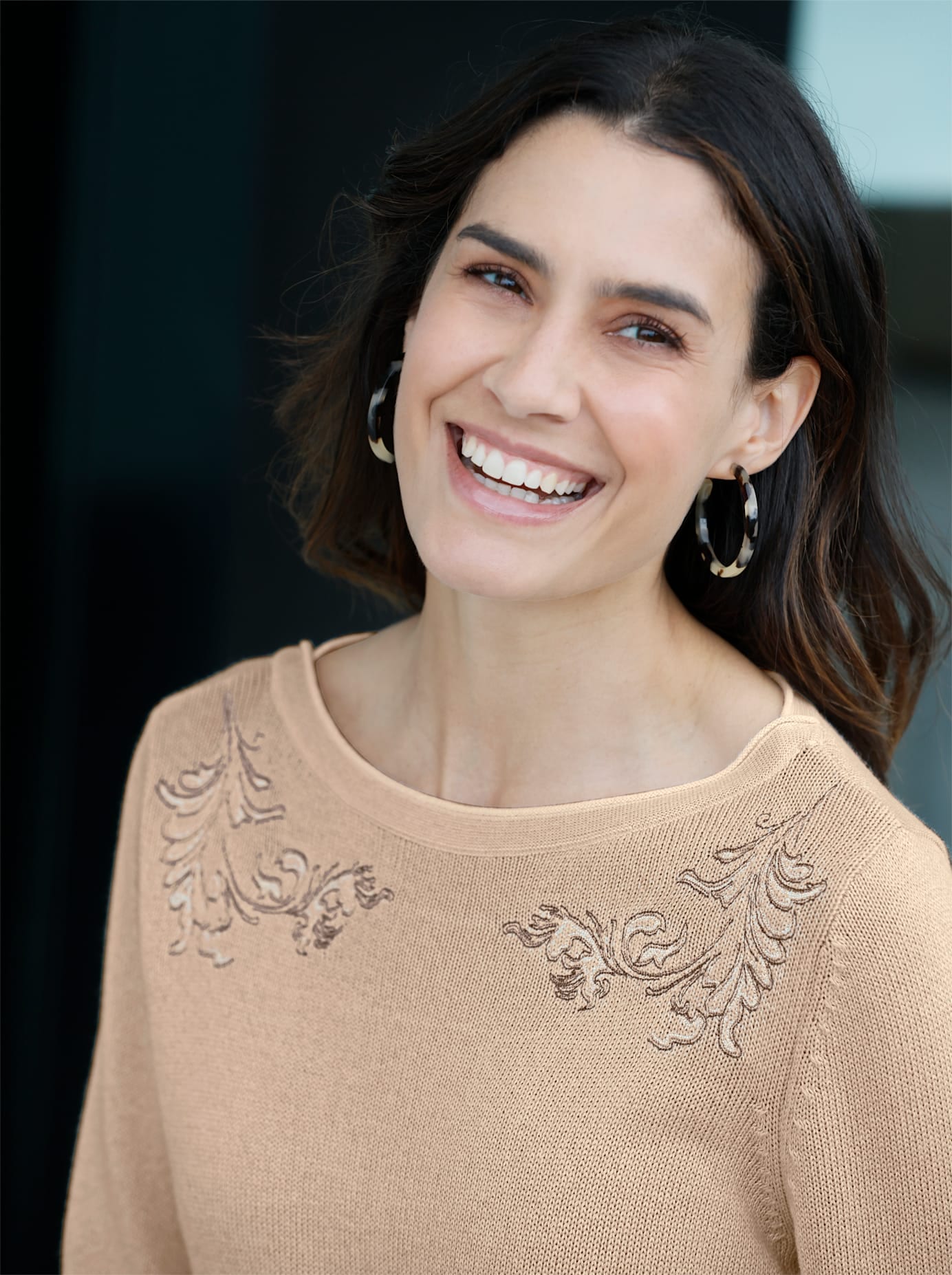 Inspirationen Strickpullover »Stickereipullover«