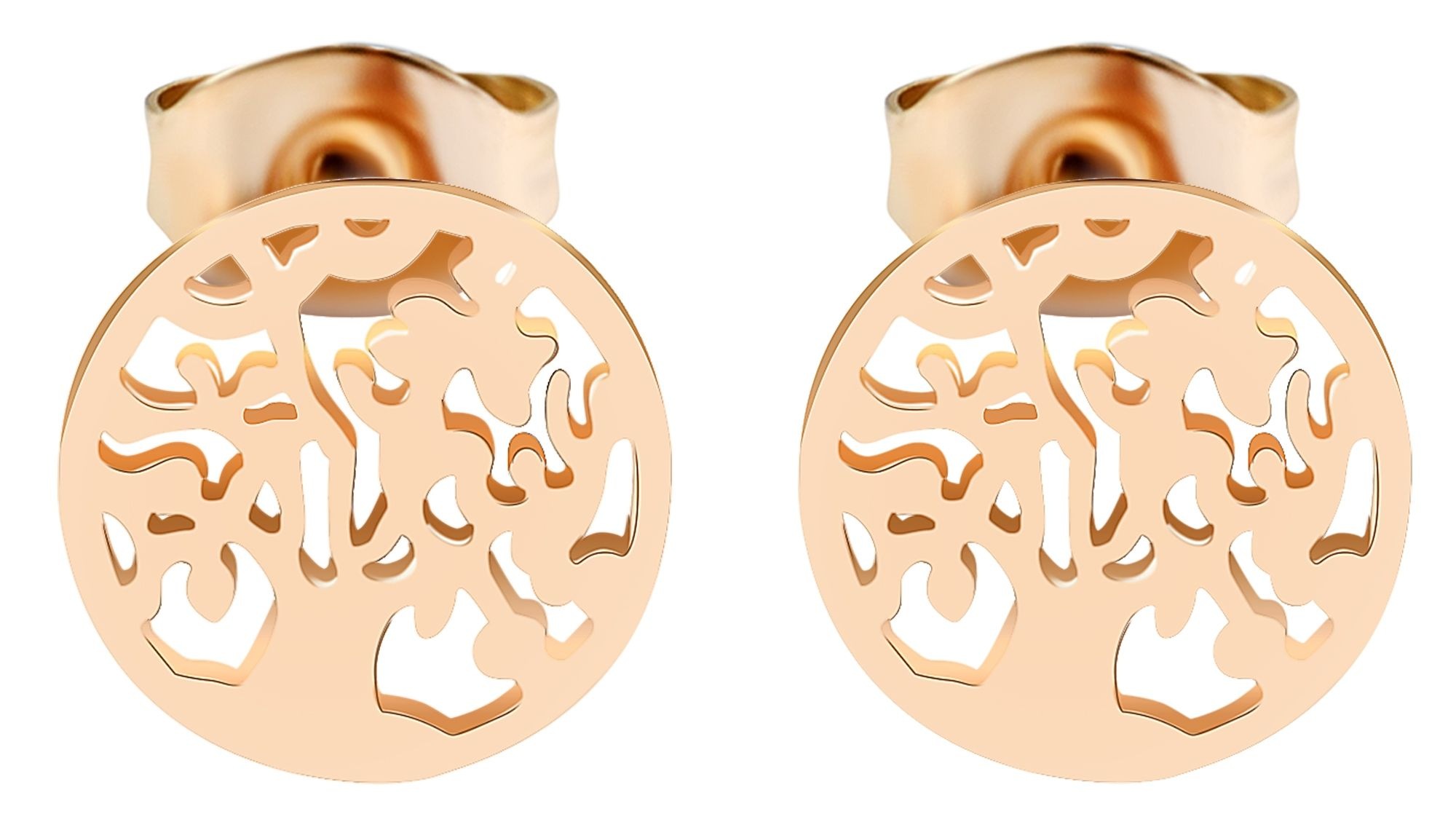 Adelia´s Paar Ohrstecker »Damen Ohrringe ¿ Ohrstecker Lebensbaum aus Edelstahl«