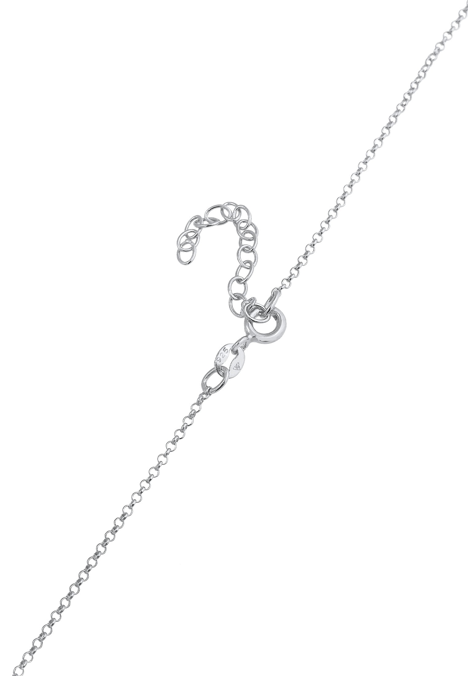Elli Choker »Halskette Choker Halbmond Astro Mondstein 925 Silber«