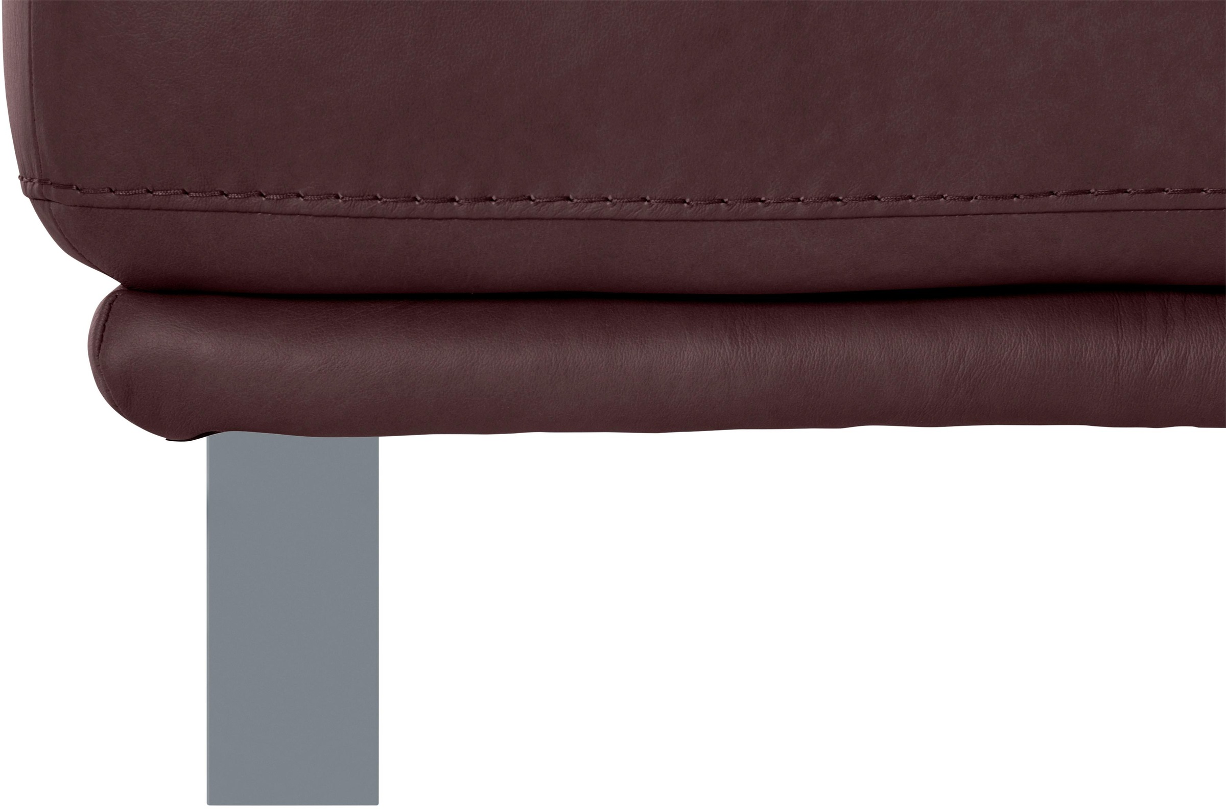 W.SCHILLIG Hocker »montanaa« mit Metallkufen in Silber matt, Breite 71 cm