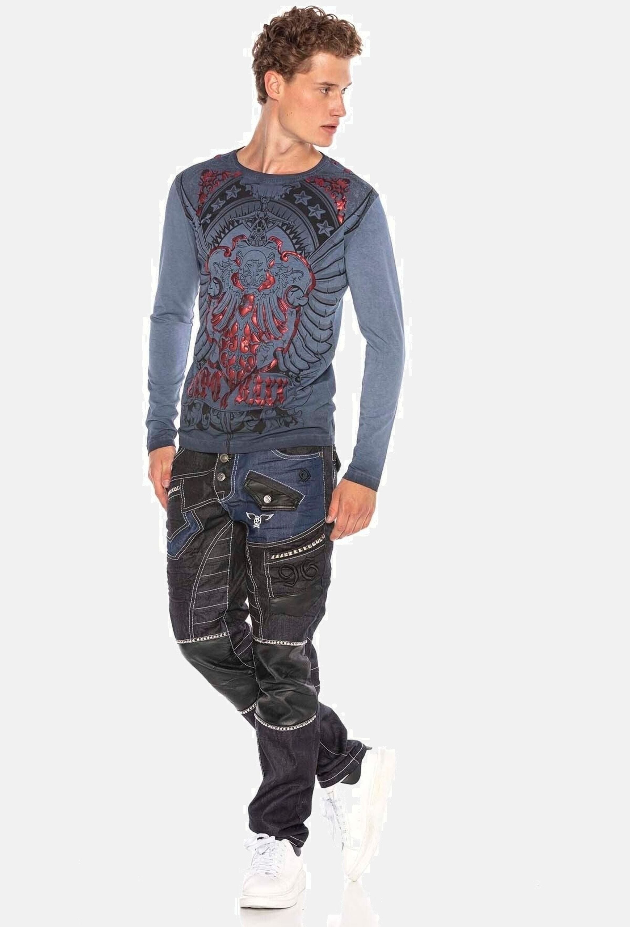 Cipo & Baxx Straight-Jeans »Cipo & Baxx Jeans DENIM« Straight Fit-Jeans im stylischen Design, CD639
