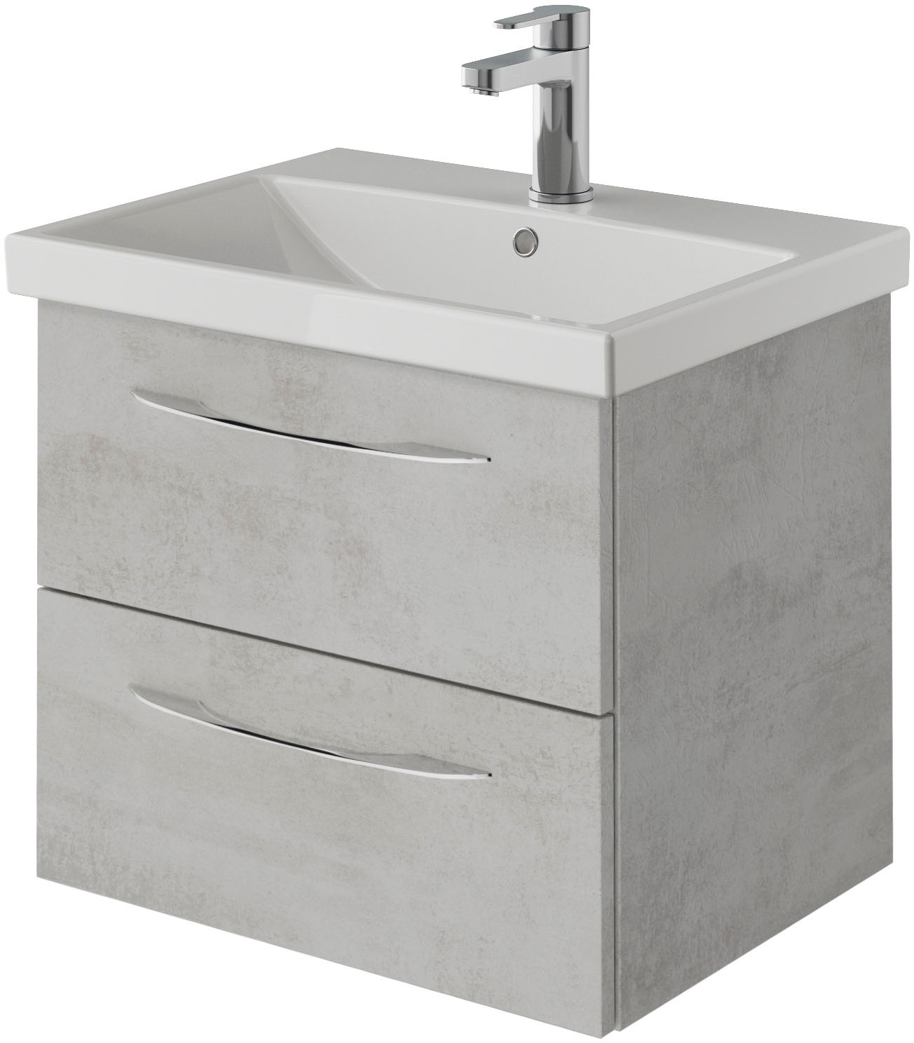 Saphir Badmöbel-Set »Serie 4035 2-teilig, Keramikwaschtisch mit LED-Spiegelschrank«, (Set), 60 cm breit, inkl. Türdämpfer, 2 Schubladen, 2 Türen, 2 Einlegeböden