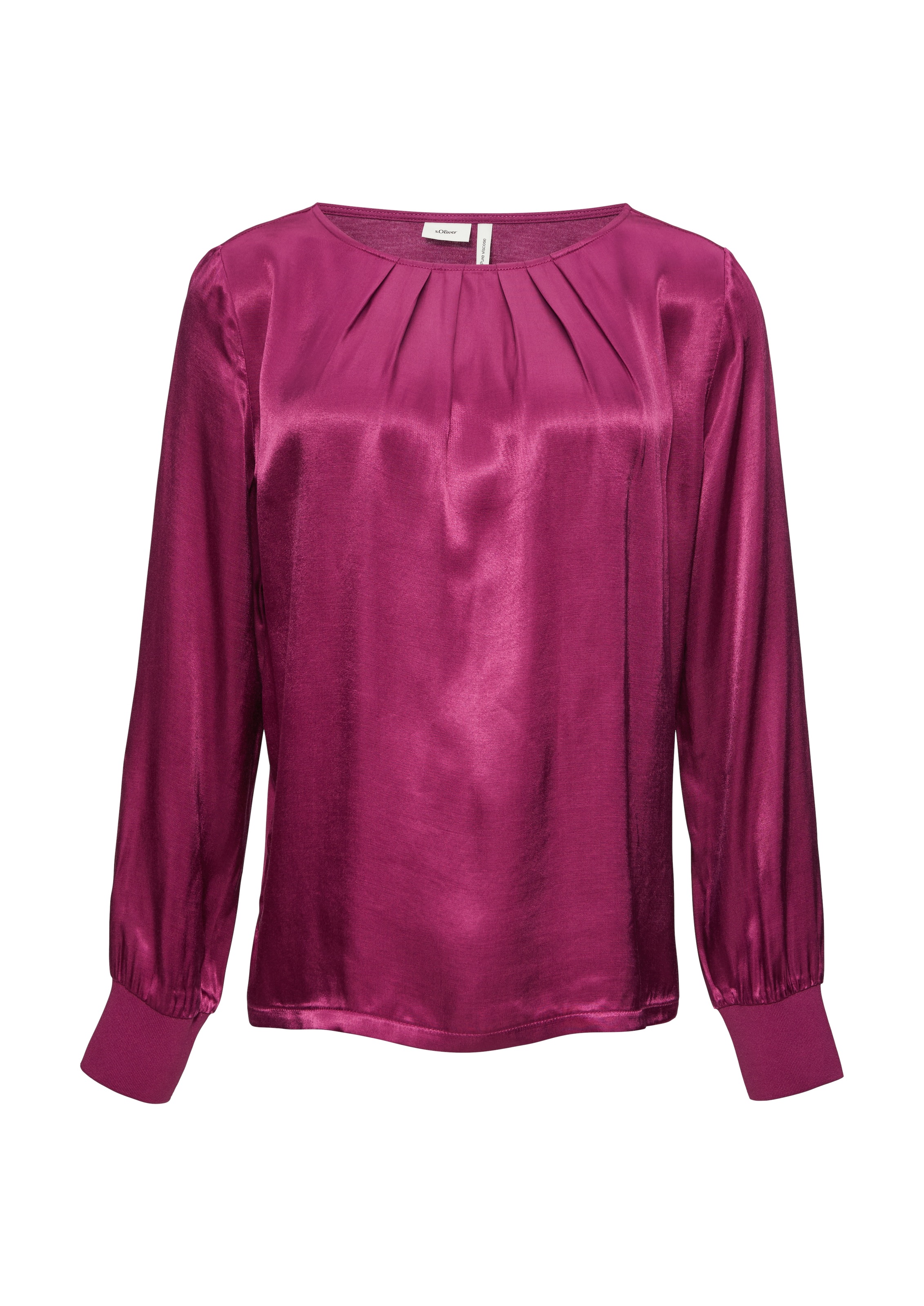 s.Oliver BLACK LABEL Langarmshirt, mit U-Boot Ausschnitt