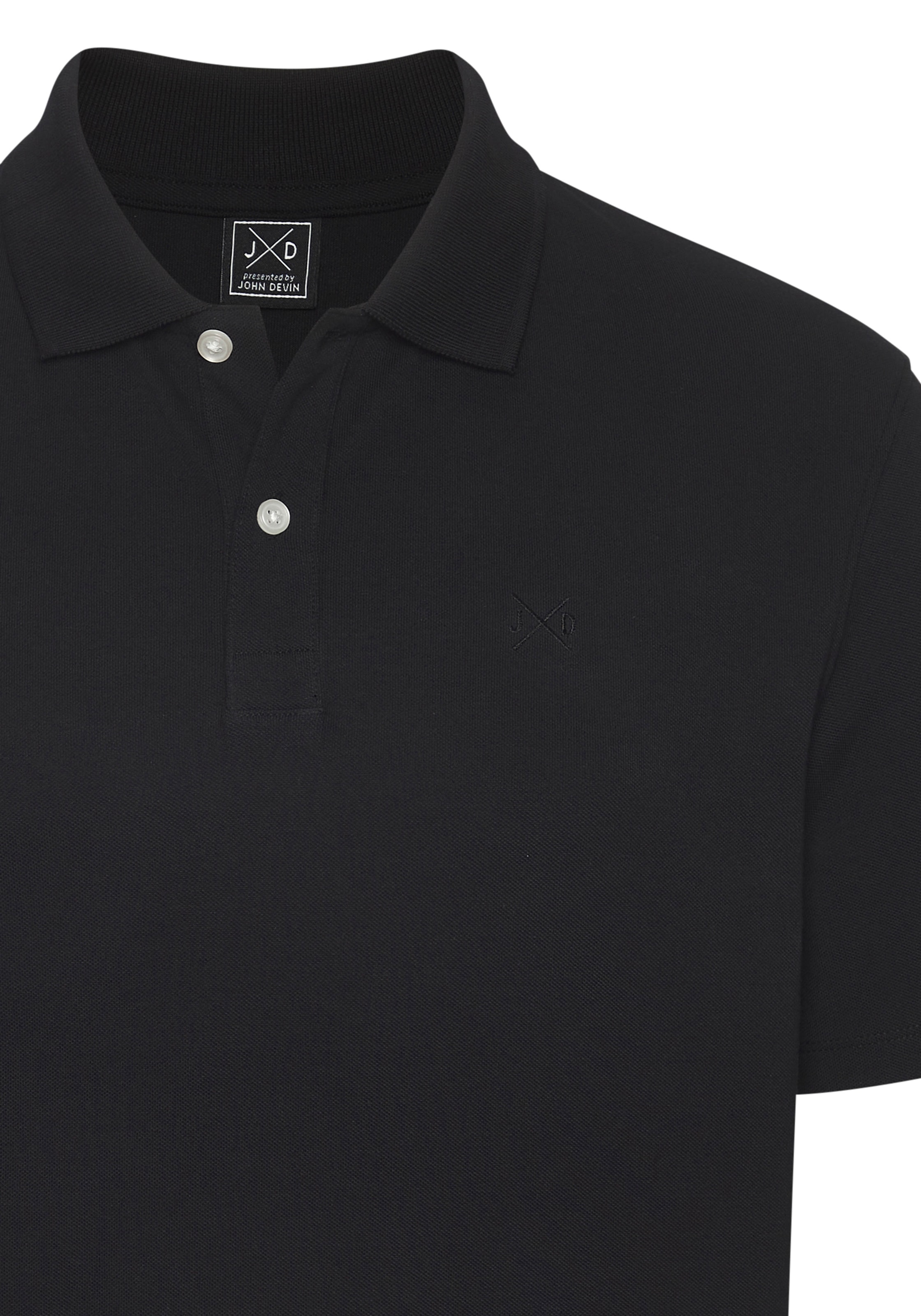 John Devin Poloshirt mit dezenter, hochwertiger Logostickerei