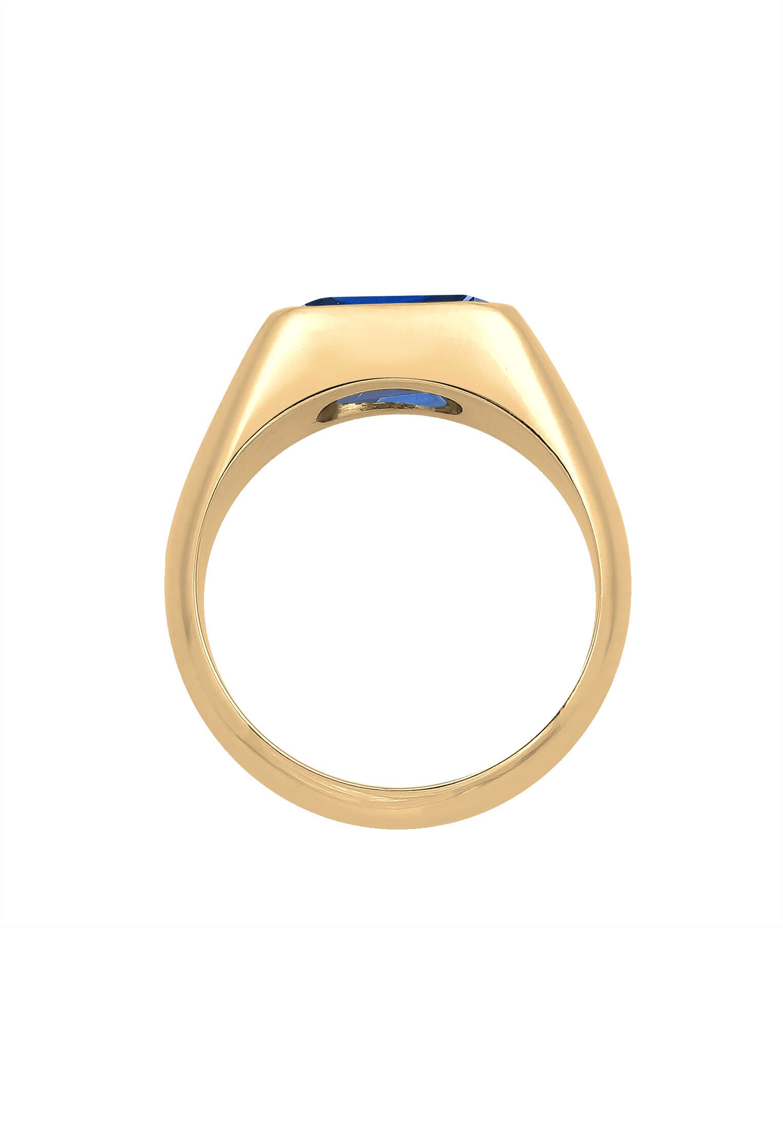 Elli Premium Siegelring »Ring Siegelring Saphir Dunkelblau 925 Sterling Silber«