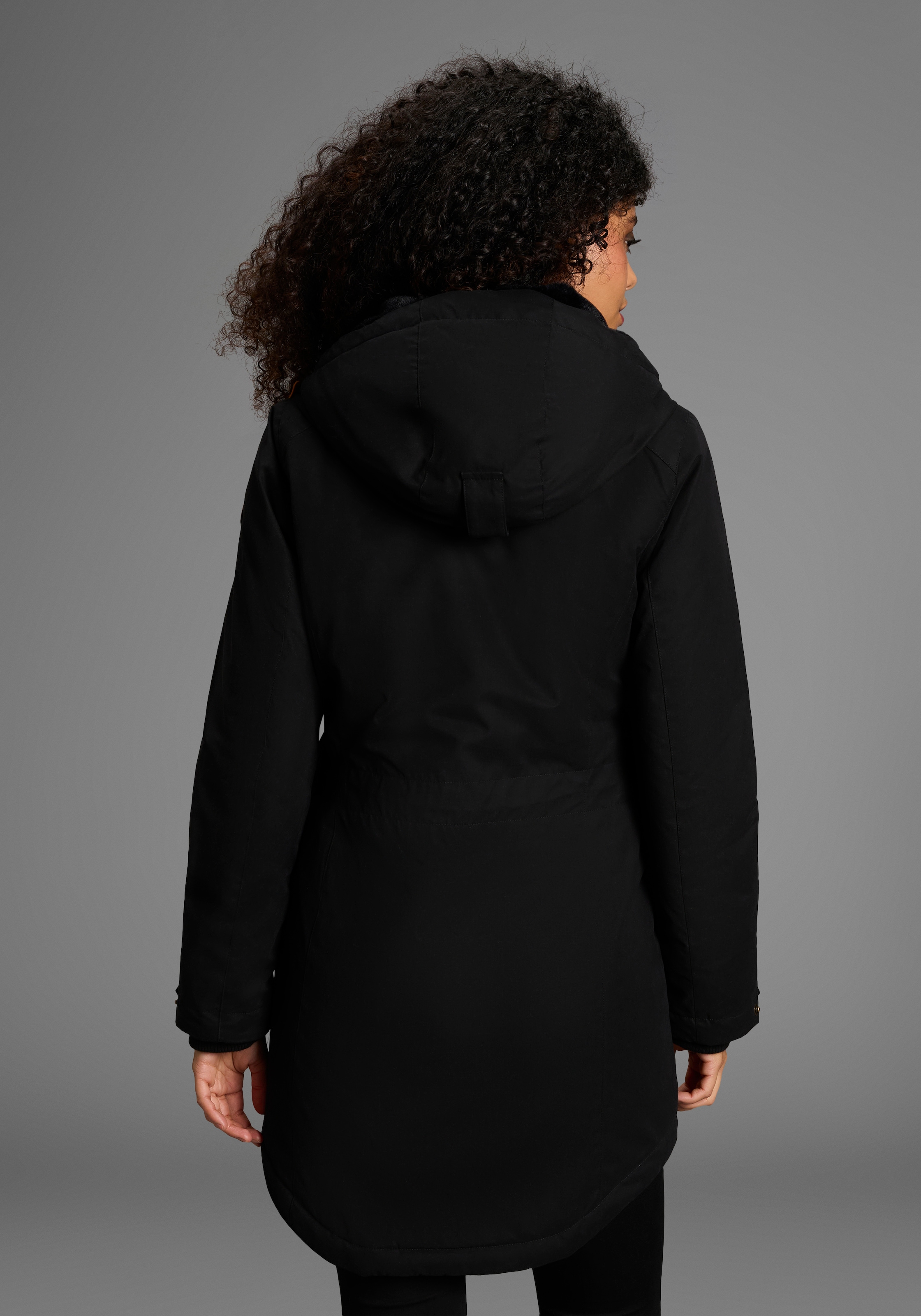 KangaROOS Parka mit Teddy Fellimitat gefüttert, Winterjacke