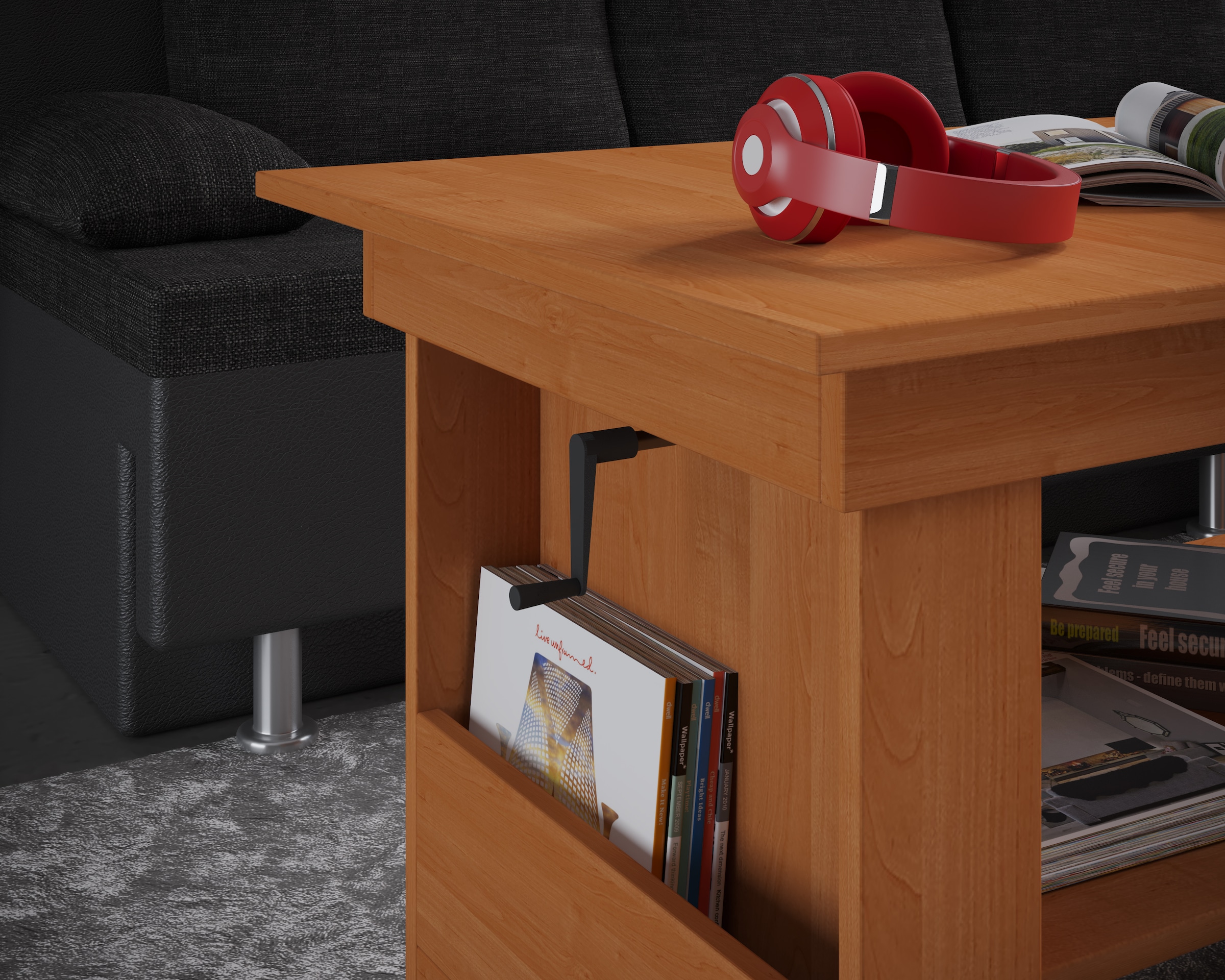 VCM Beistelltisch »Holz Couchtisch Kobila höhenverstellbar ausziehbar«