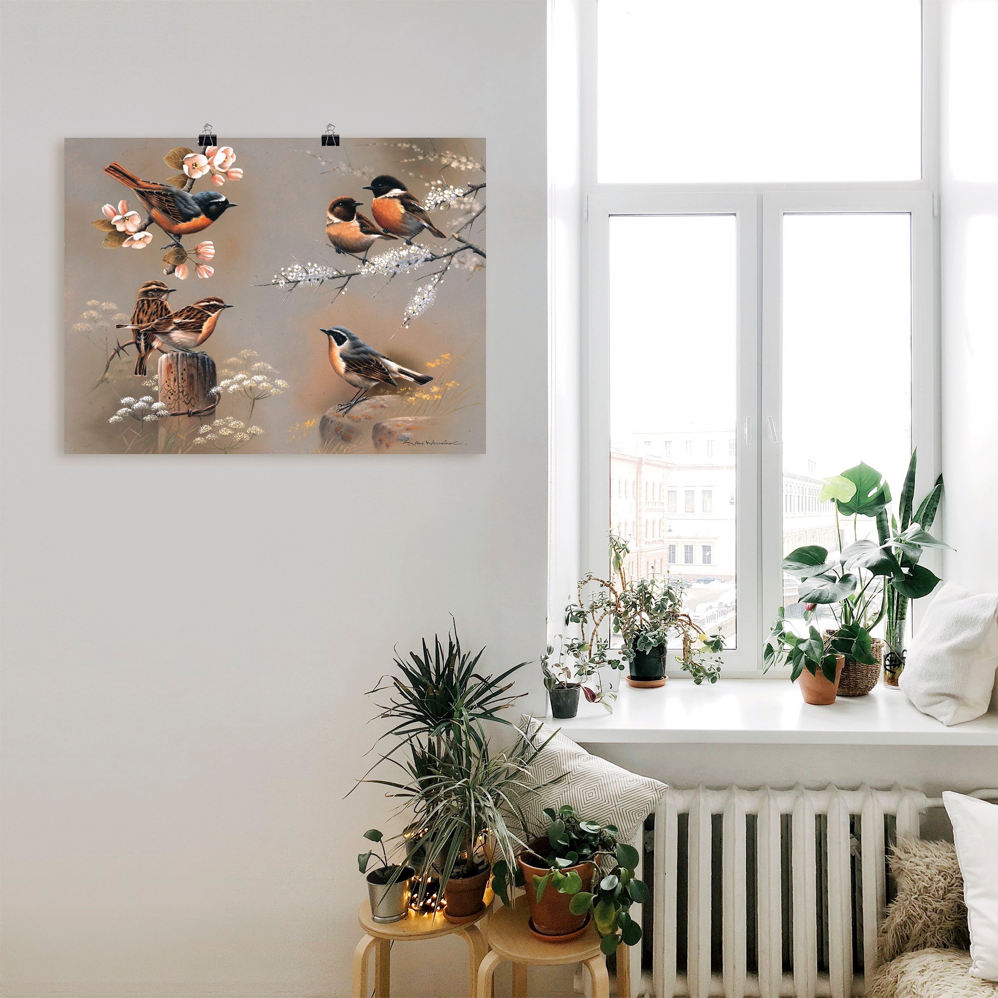 Artland Wandbild »Vogel Komposition«, Vögel, (1 St.), als Leinwandbild, Poster in verschied. Größen