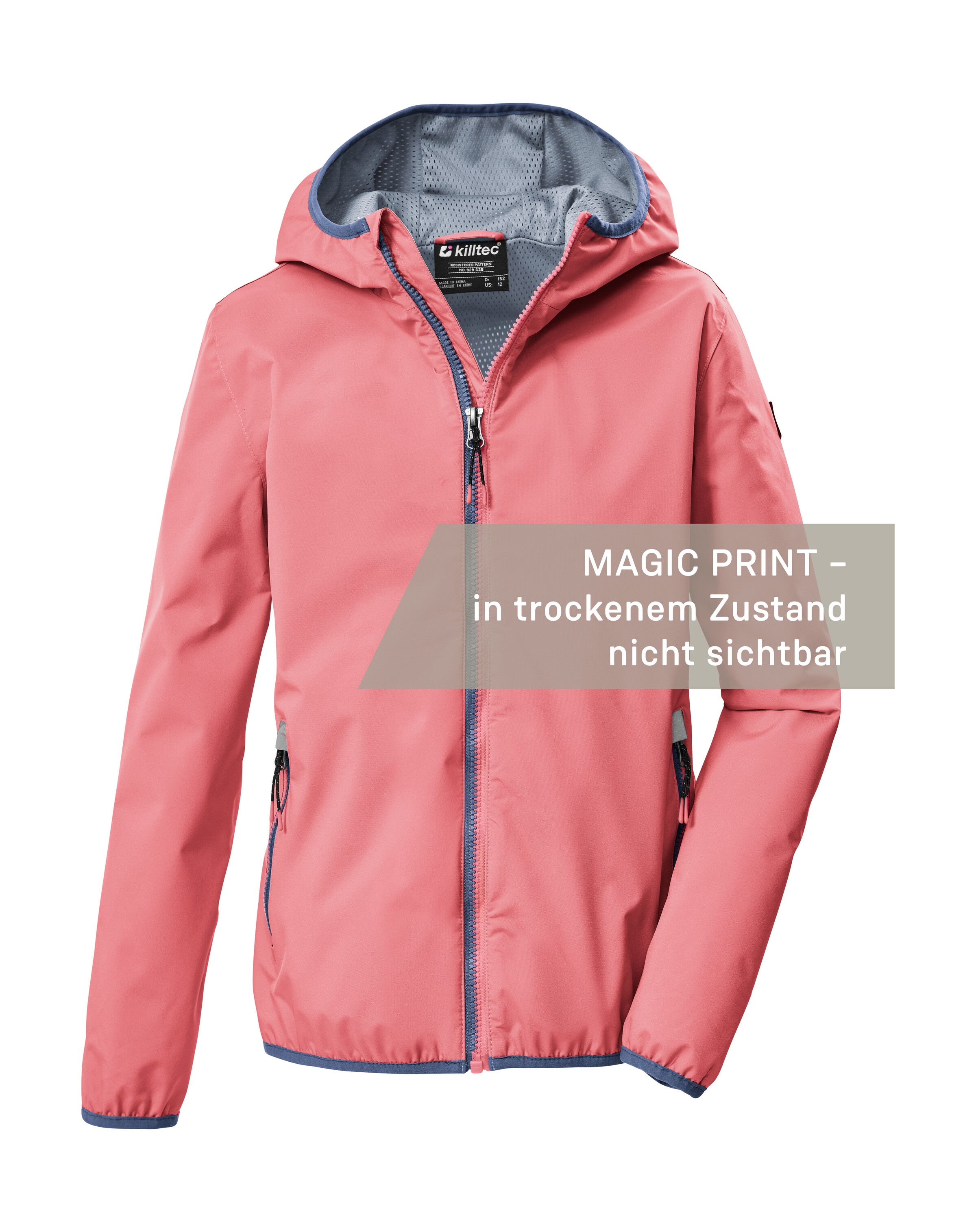Killtec Funktionsjacke »KOS 156 GRLS JCKT« Wind- und wasserdichte Mädchenjacke mit Magic Print