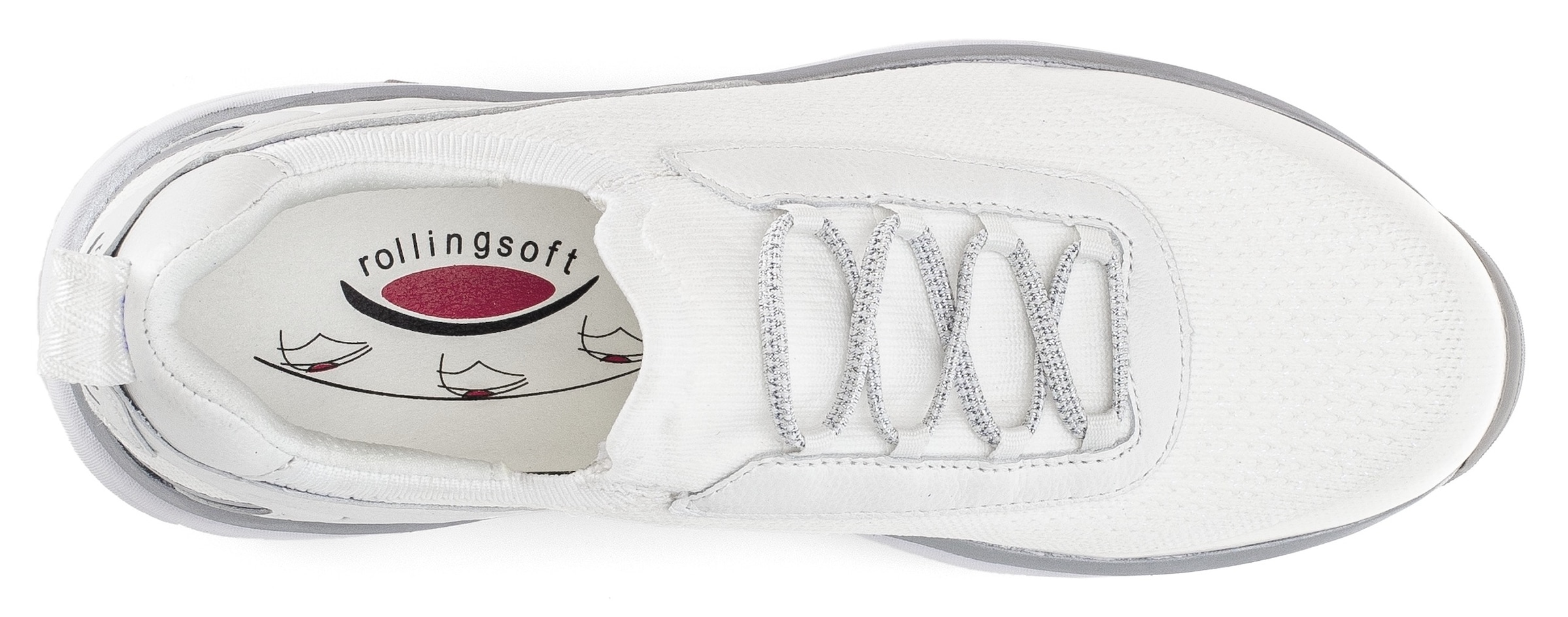 Gabor Rollingsoft Slip-On Sneaker, Freizeitschuh, Halbschuh, Slipper mit Gummizug für guten Sitz