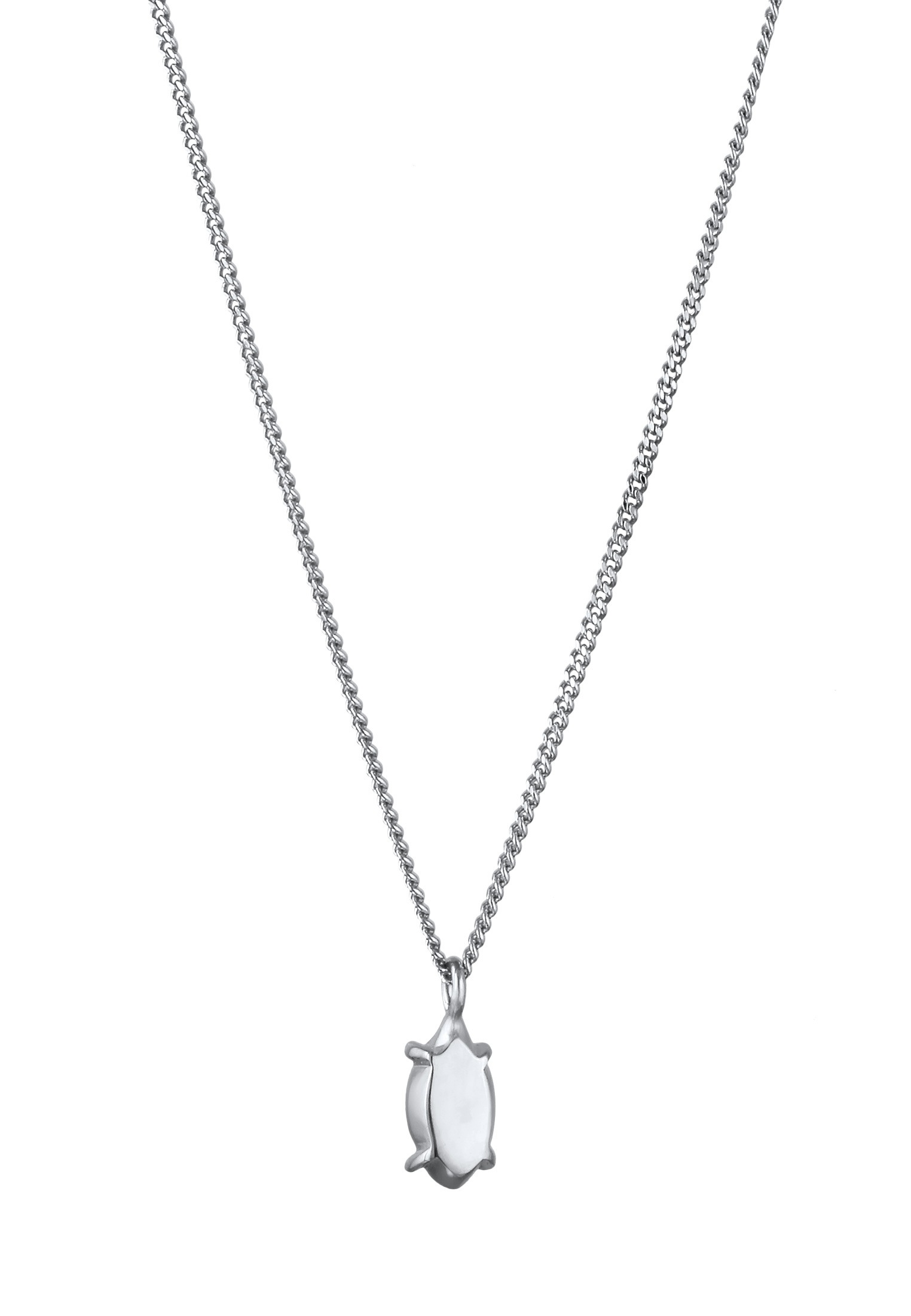 Elli Silberkette »Halskette Marquise Oval Glas Kristalle Rose 925 Sterling Silber«