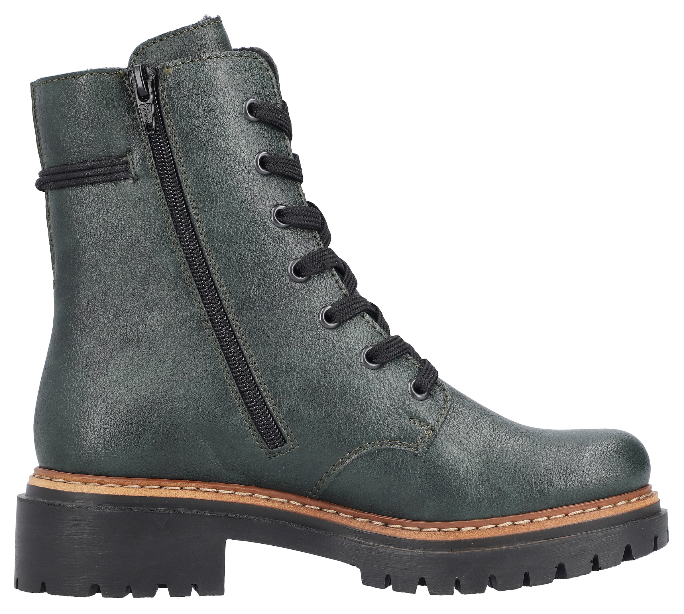 Rieker Winterstiefelette, Schnürstiefelette, Blockabsatz, Chelseaboots mit Innenreißverschluss