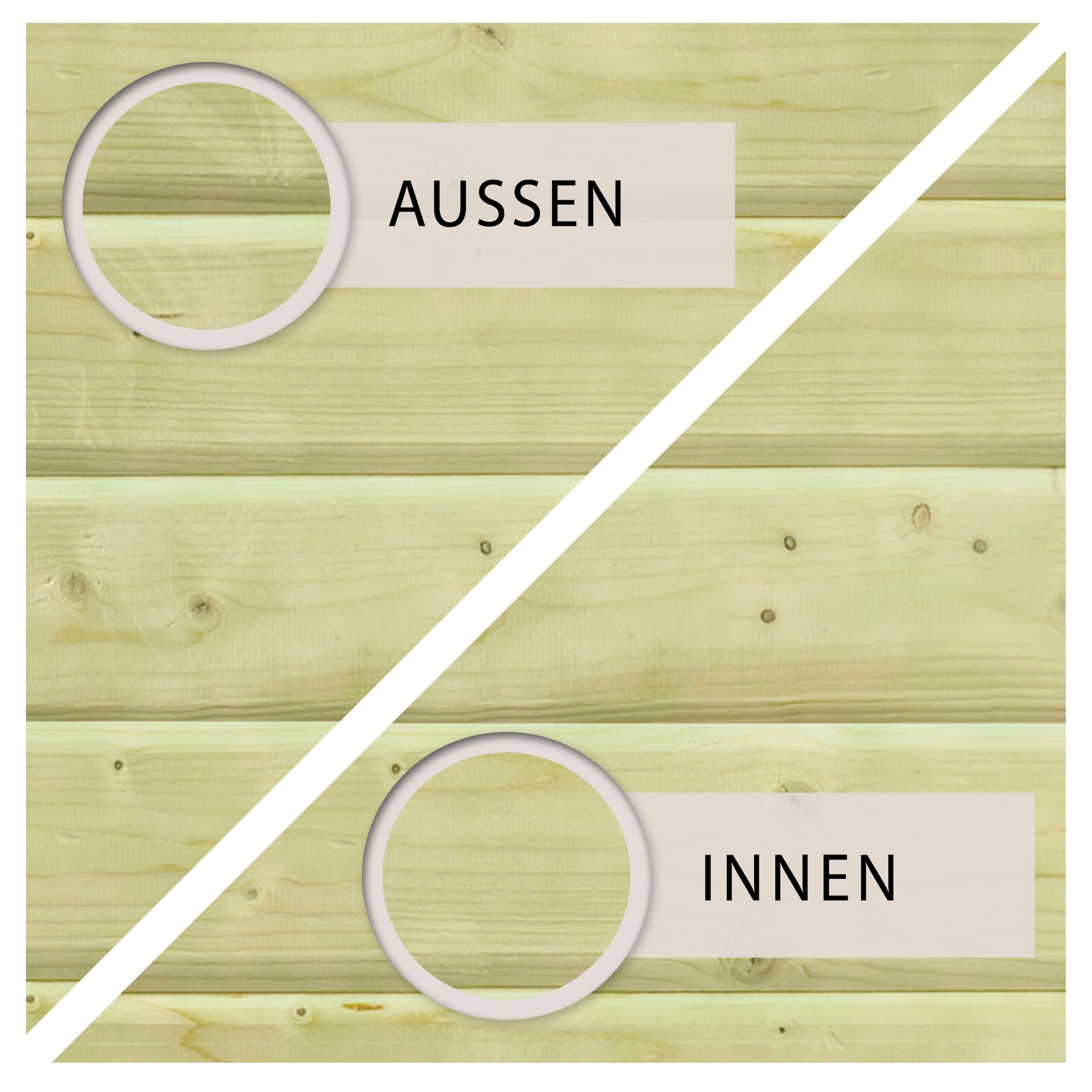 Karibu Rechteckpool »Roma A BxLxH: 582x353x124cm, mit Sonnendeck« 44 mm kesseldruckimprägniertes Fichtenholz