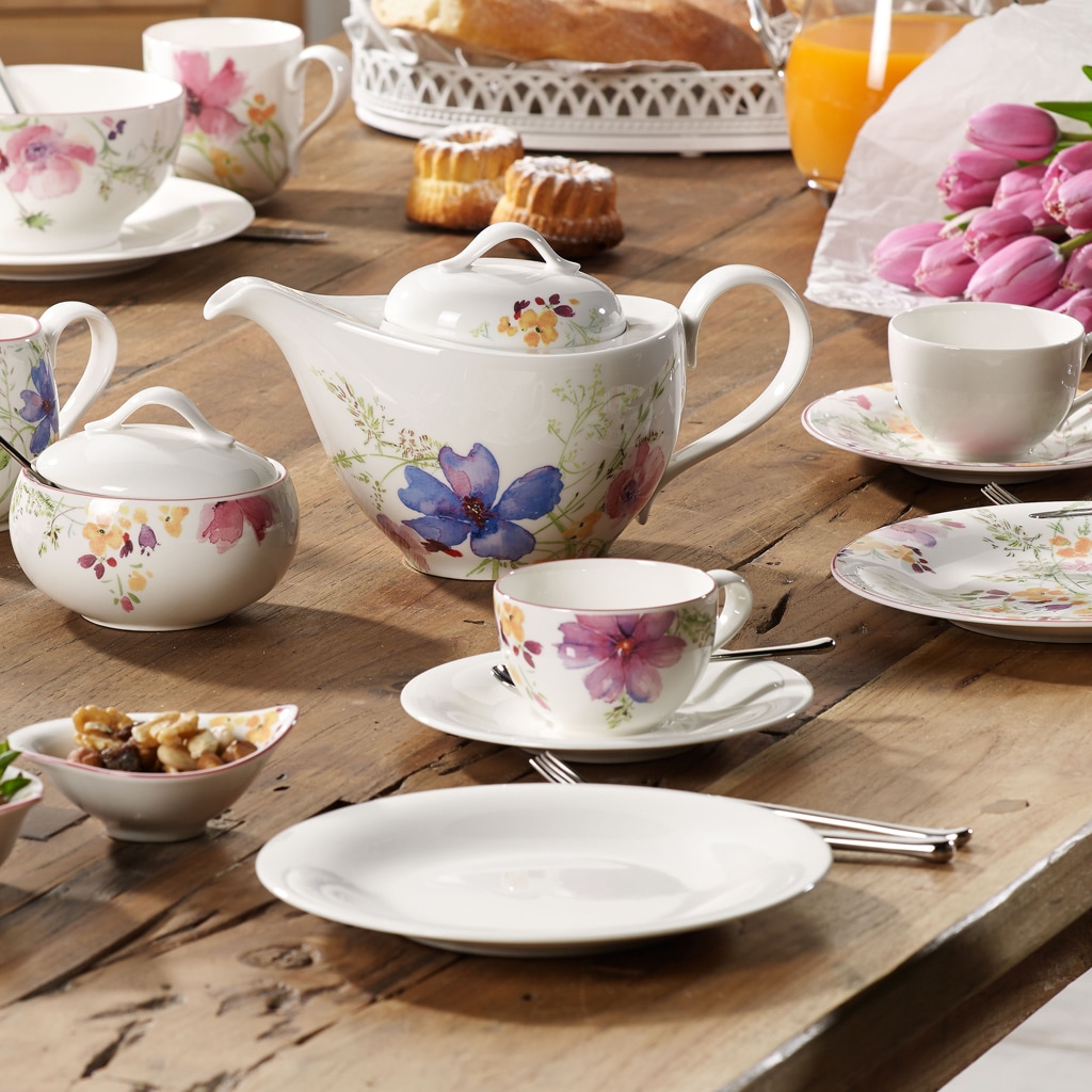 Villeroy & Boch Untertasse »Frühstücksuntertasse Mariefleur Gris Basic ø 19 cm bunt«