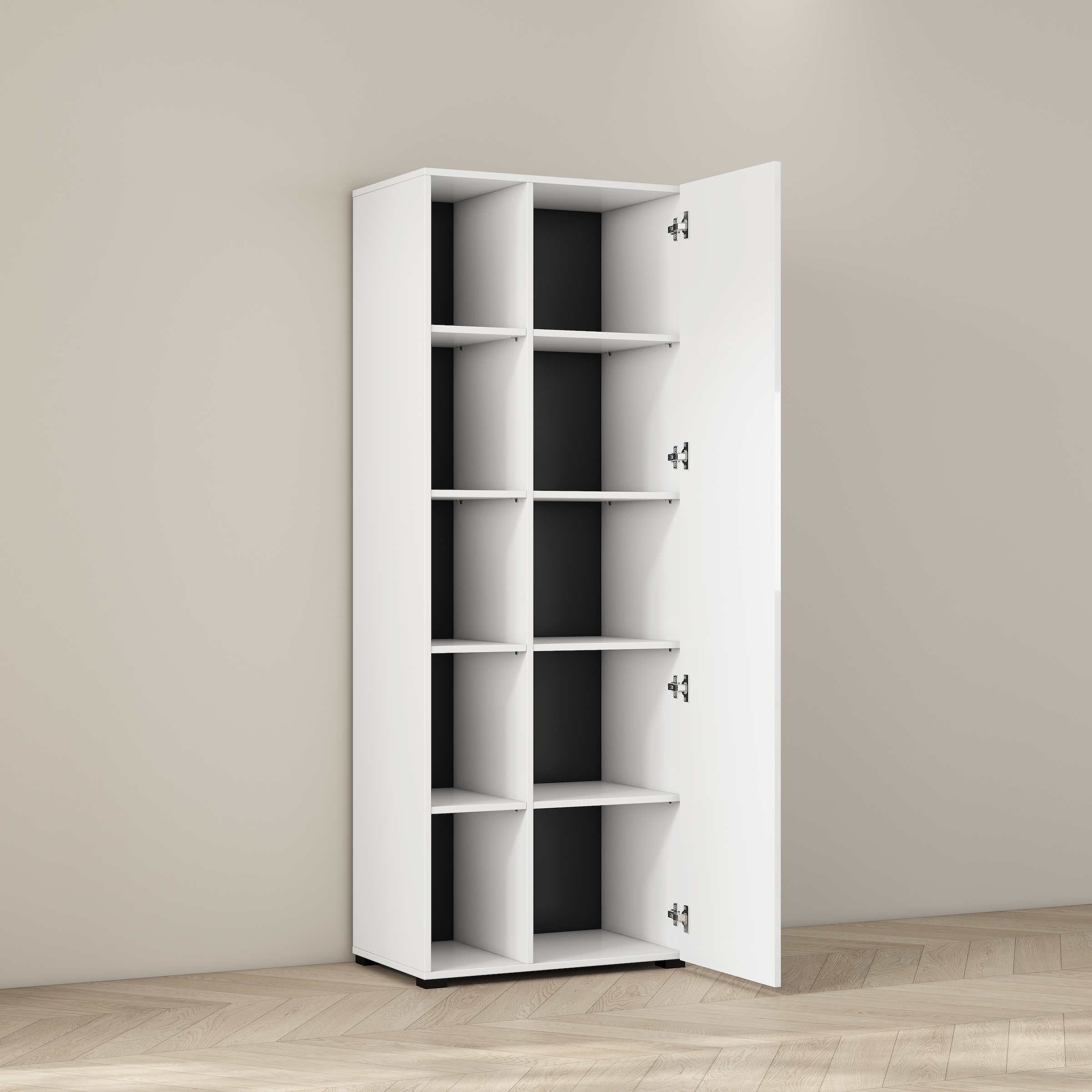 OTTO home Aktenschrank »Moid, moderner Mehrzweckschrank,« Maße: 64,5x41,5x175 cm, 5 Fächer mit viel Stauraum