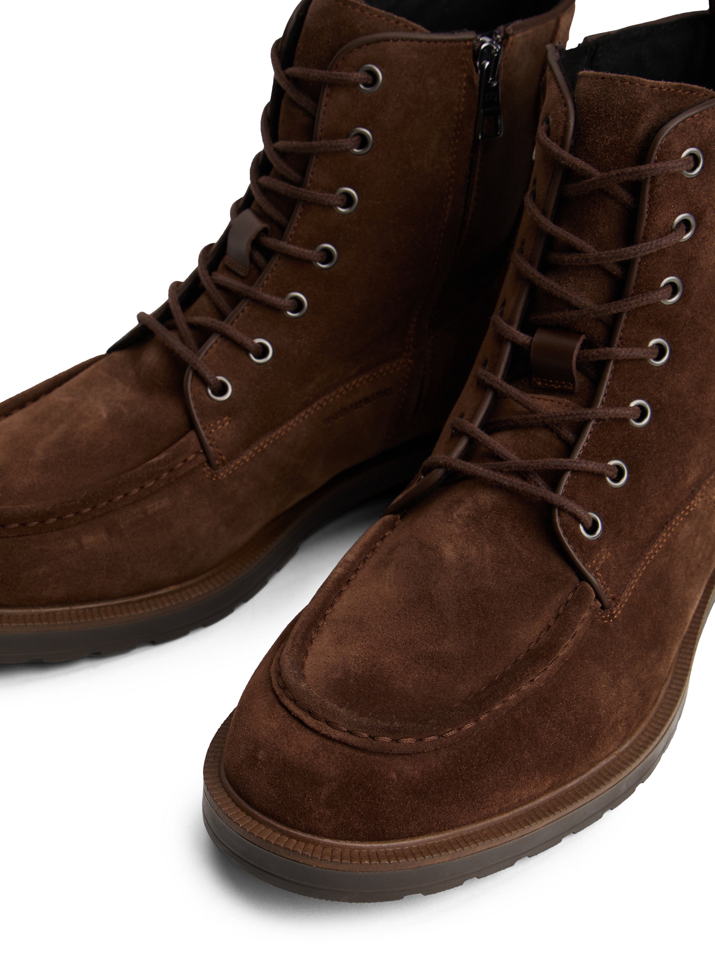 Tommy Hilfiger Schnürboots »CLEATED HILFIGER W SDE MOC BOOT«  , Schnürstiefelette mit modischer Mokassinnaht