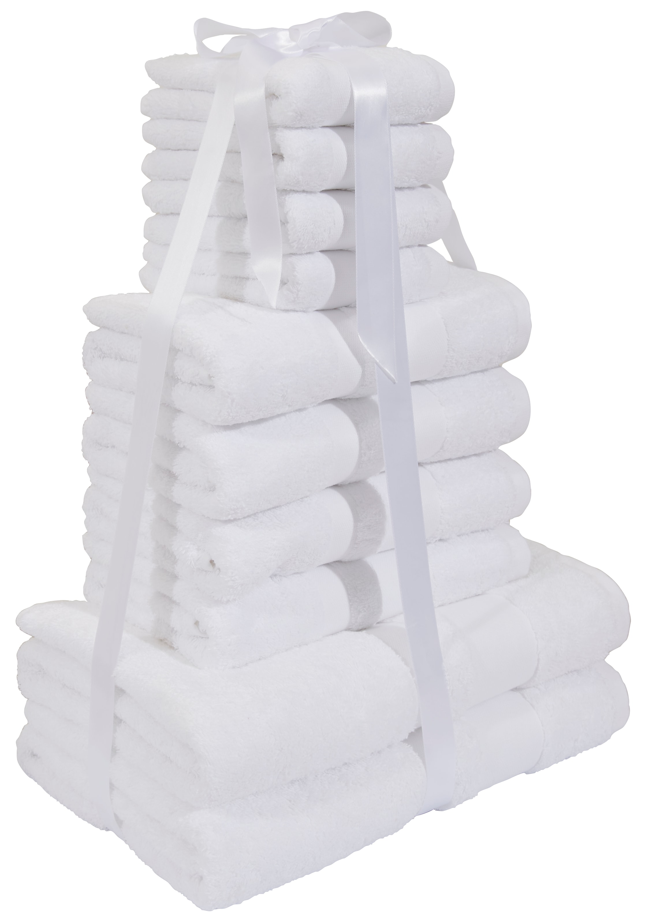 my home Handtuch Set »Vanessa Premium 550 g/m², Duschtücher, Handtücher & Gästetücher«, Set, 10 tlg., Walkfrottee, 10-tlg Premium Handtuch-Set, 100% Baumwolle, weich, saugstark
