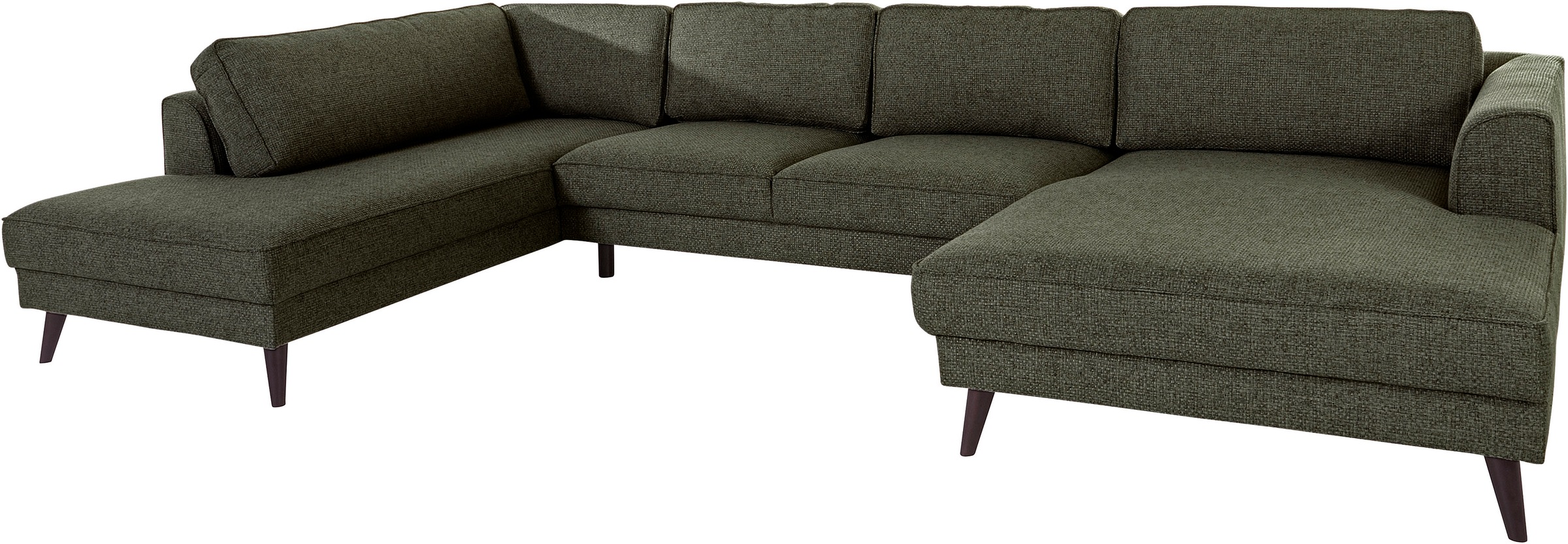 INOSIGN Wohnlandschaft »Lumber Jack, viel Platz, bequem, Breite 354cm, hoher Fuß, U-Form«, in moderner Optik