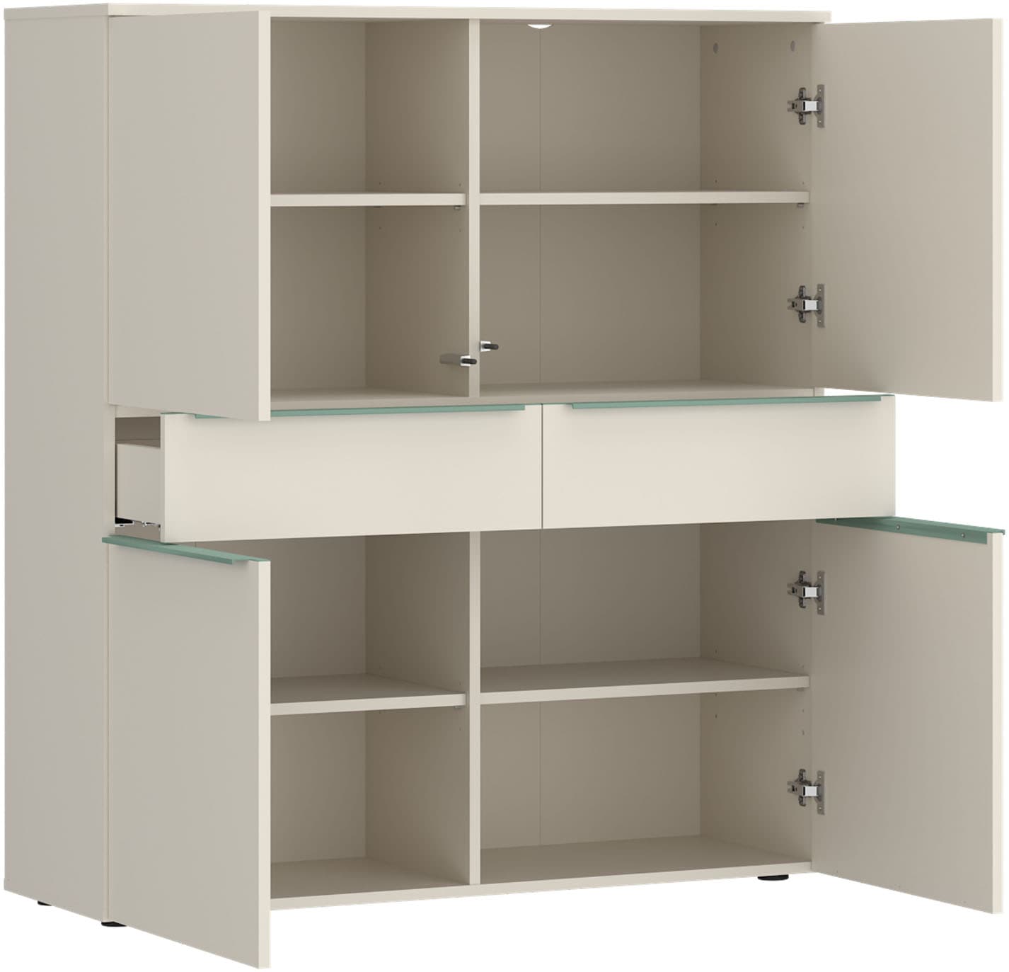 TOM TAILOR HOME Hochkommode Highboard, Breite 110 cm,4 Türen,2 Schubladen, viel Stauraum