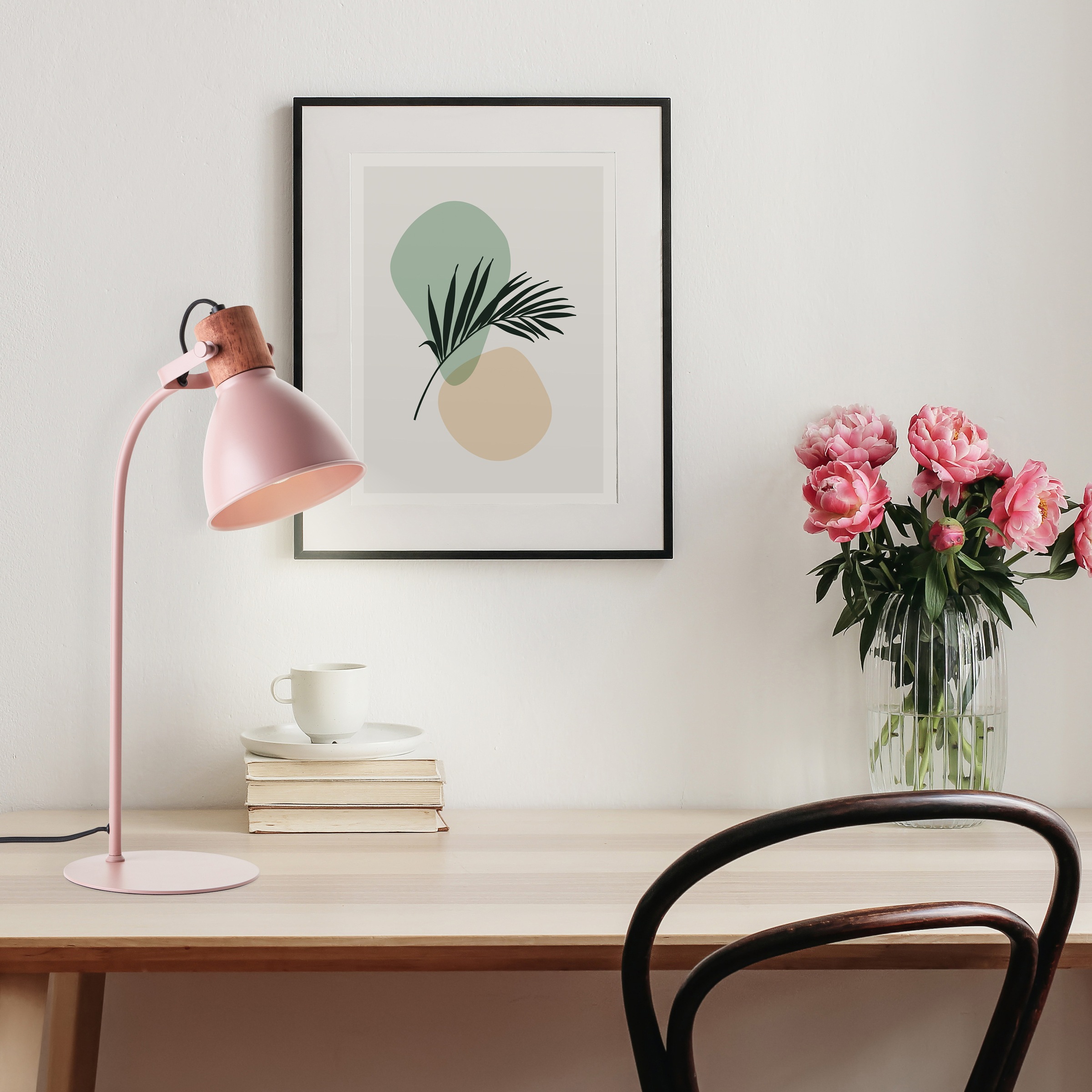 Brilliant Tischleuchte »Erena«, 1 flammig, Leuchtmittel E27 | ohne Leuchtmittel, Höhe 52 cm, E27, Metall/Holz