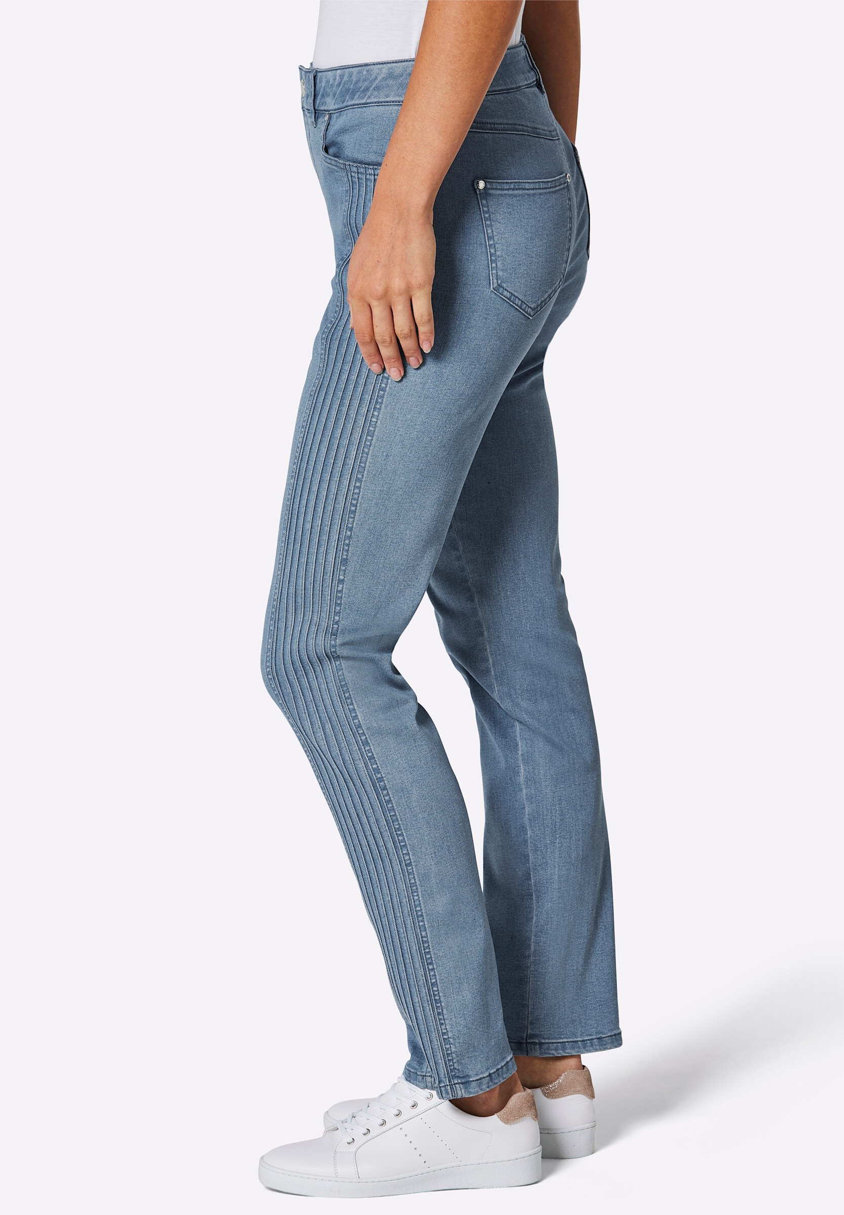 creation L Bequeme Jeans »Edel-Jeans Stretch-Jeans mit seitlichen Biesen«