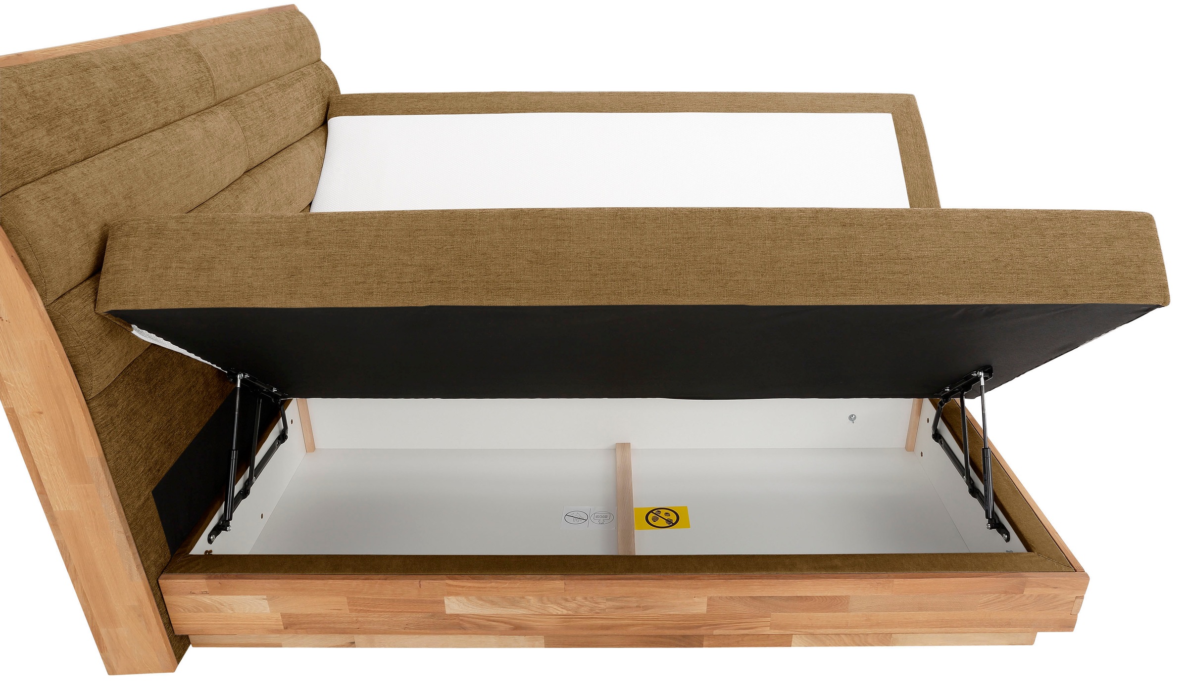 OTTO home Boxspringbett »JENNA in verschiedenen Farben und Breiten erhältlich« LED-Beleuchtung, mit zertifizierten, recycelten Bezugsstoffen